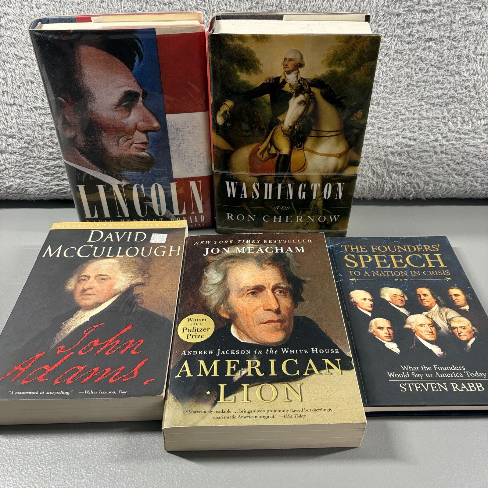 Founding Fathers Early U.S History American Book Bundle Lot of 5 Presidents