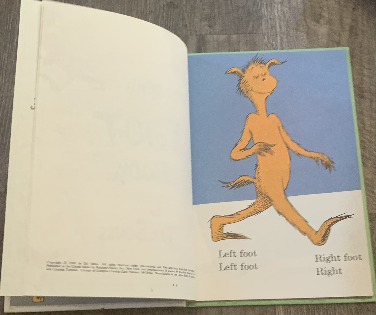 The Foot Book By Dr. Seuss 1968 Grolier Book Club Edition GOOD Condition Bright!