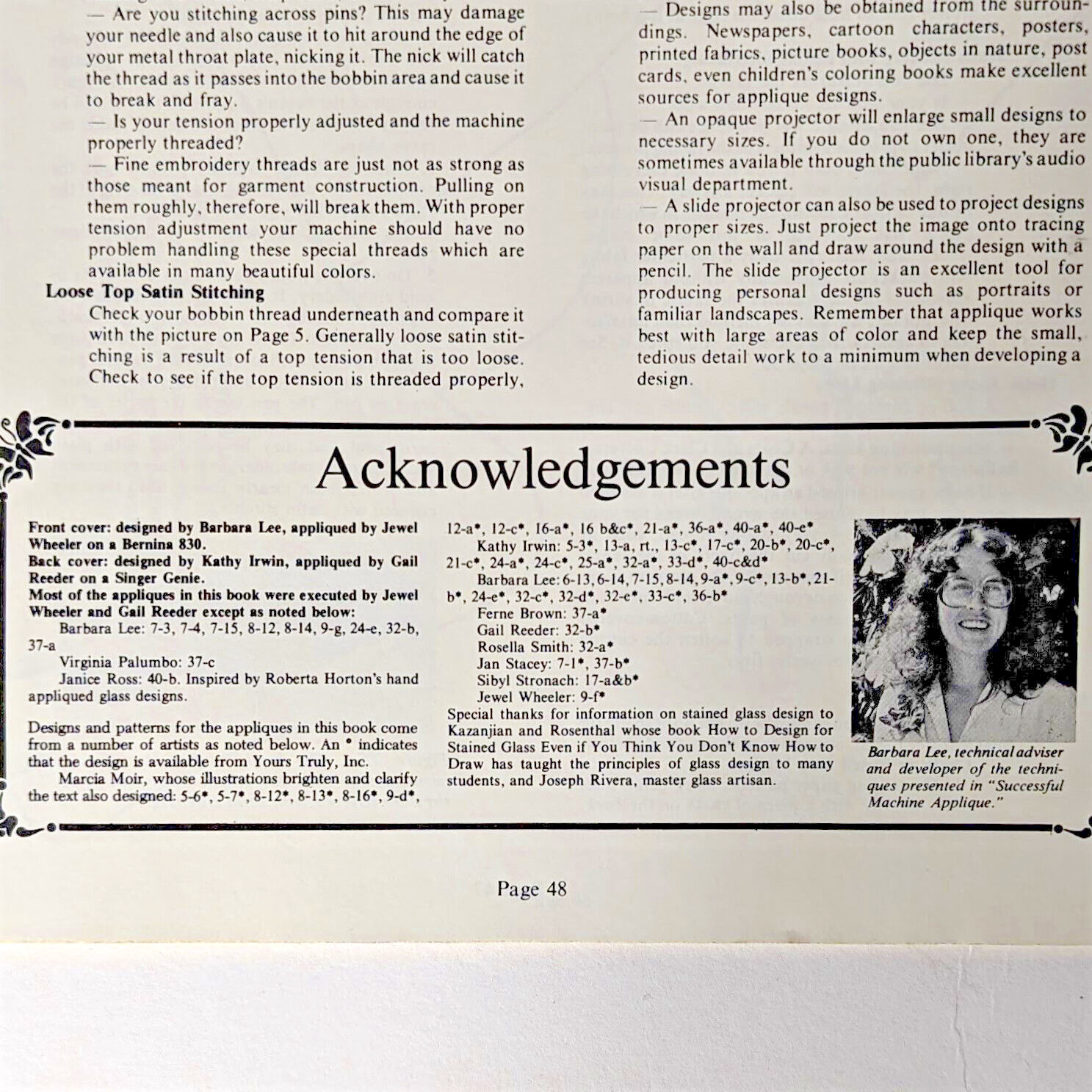SG Reeder ed. SUCCESSFUL MACHINE APPLIQUE Barbara Lee 1978 PP VG Vtg Handbook