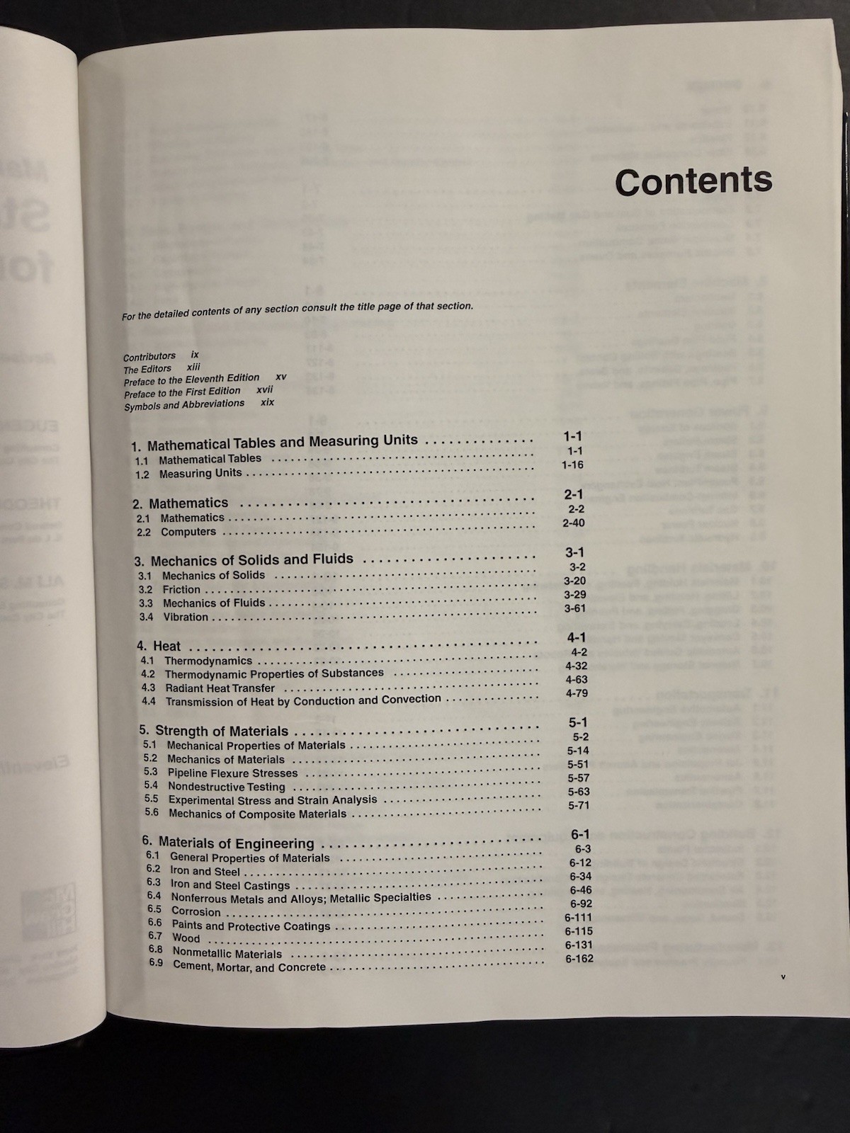 MARKS‘ STANDARD HANDBOOK FOR MECHANICAL ENGINEERS 11th/Anniv Ed (2007, HC) VG