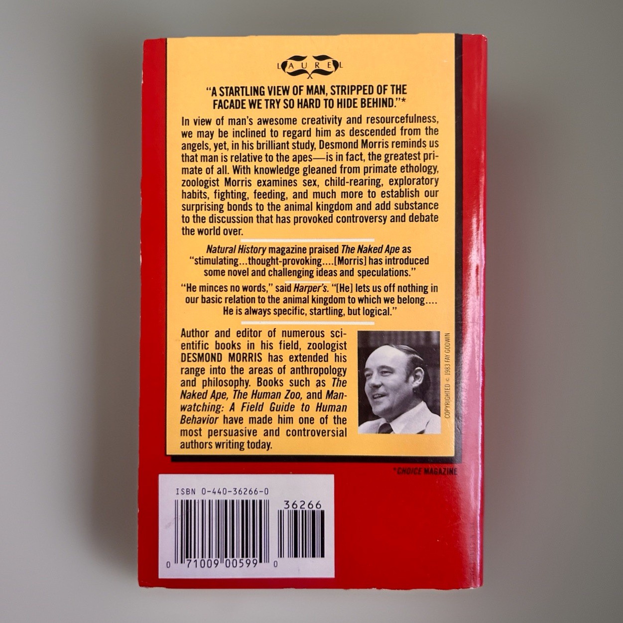 The Naked Ape by Desmond Morris Paperback 1984 Laurel/Dell