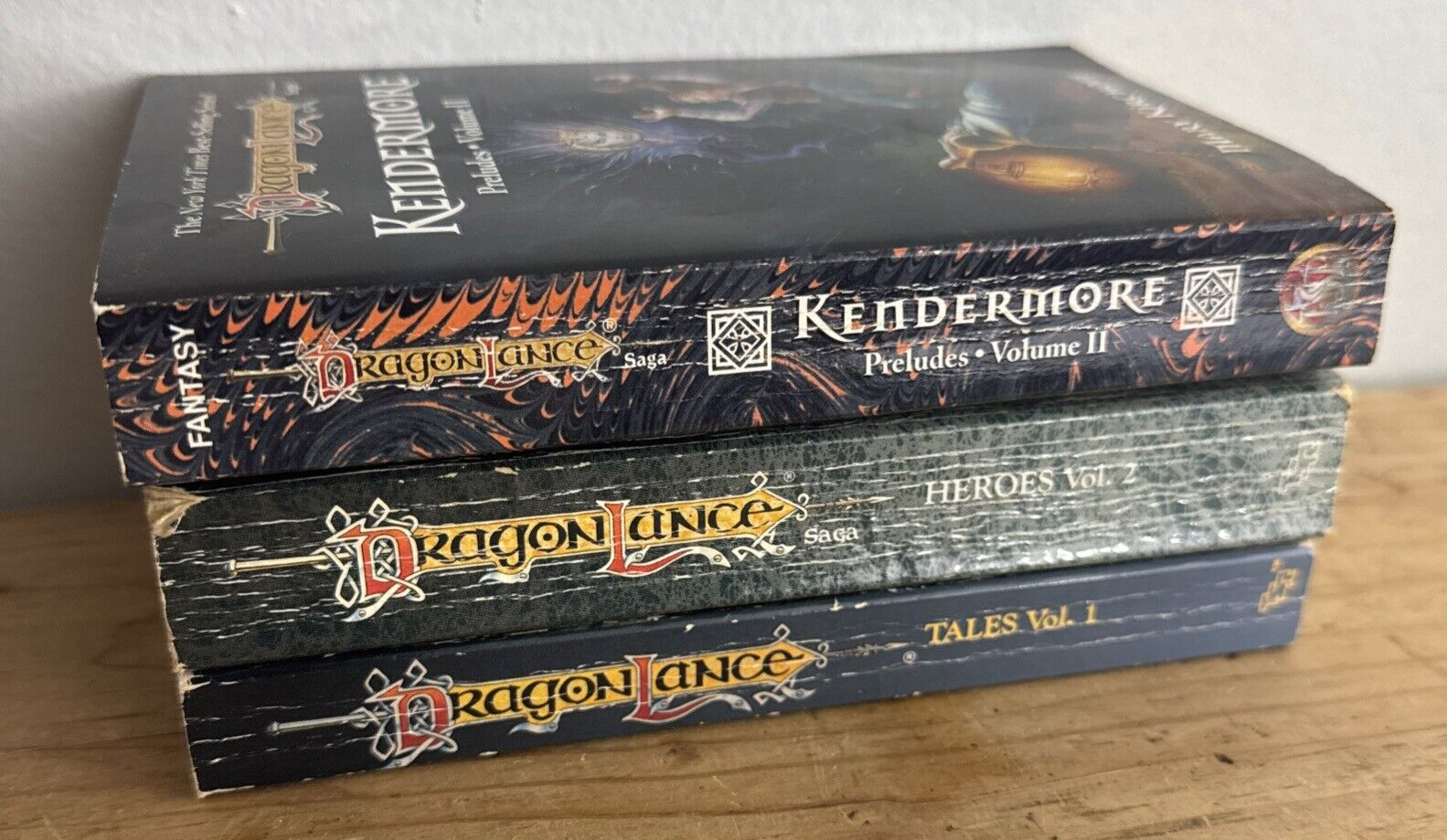 Dragonlance Lot Of 3 PB Books Mixed Dragon Lance Series Heroes Tales Kendermore