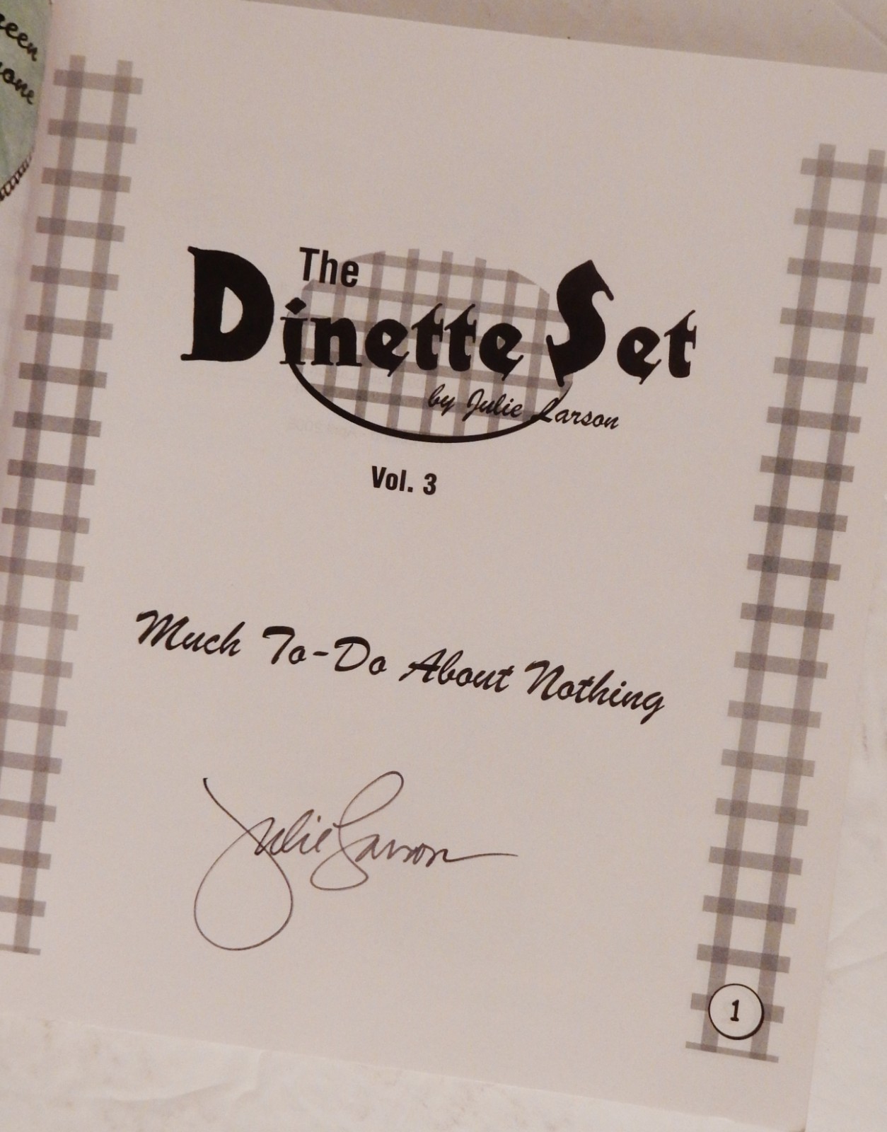 Dinette Set, Vol 3 – Much to-do About Nothing; SIGNED Julie Larson-Apr 2005 1st