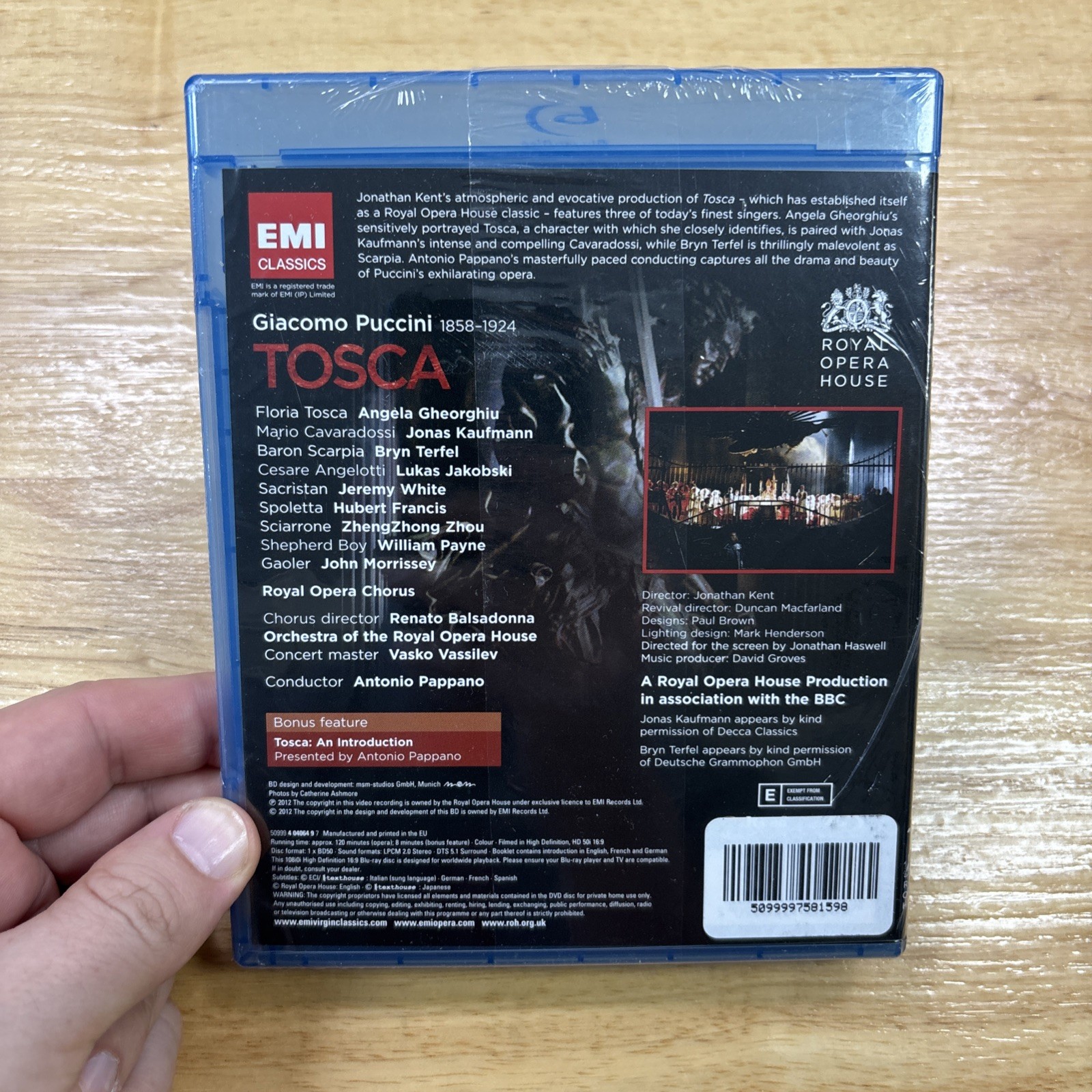 Puccini: Tosca – Royal Opera House (Blu-ray, 2012, EMI Classics) New Sealed