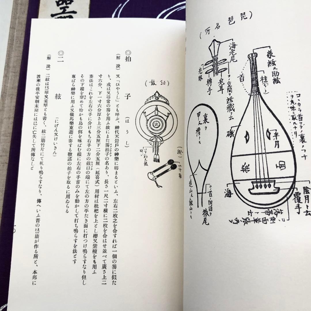 Japanese Traditional Musical Instruments Book with Rakugi Paintings, Used