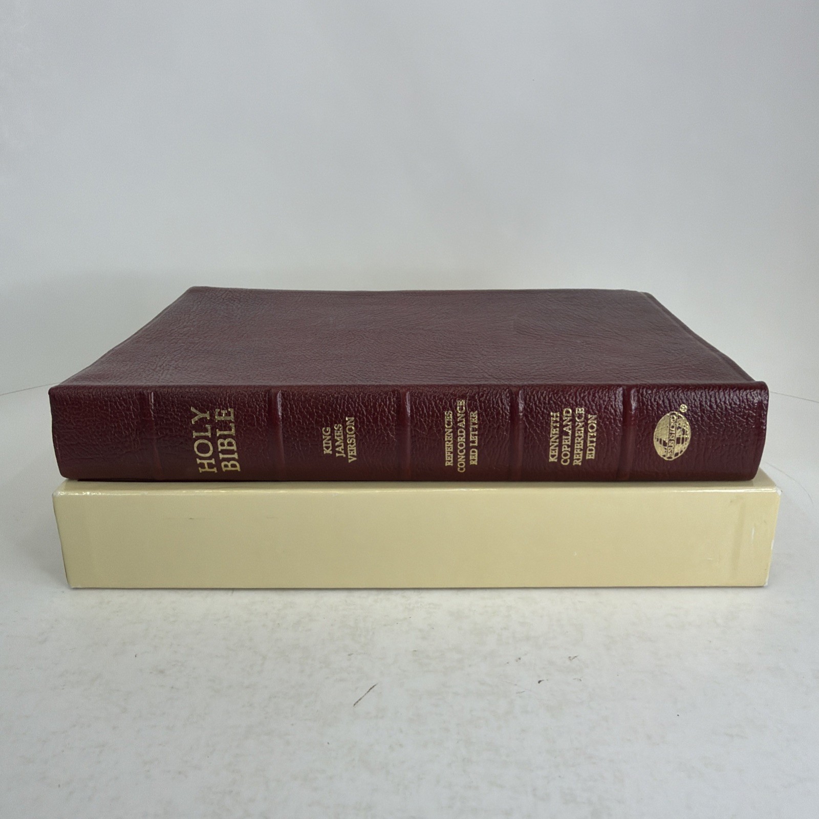 Kenneth Copeland Reference Ed. KJV Holy Bible Red Letter 1991 Genuine Leather