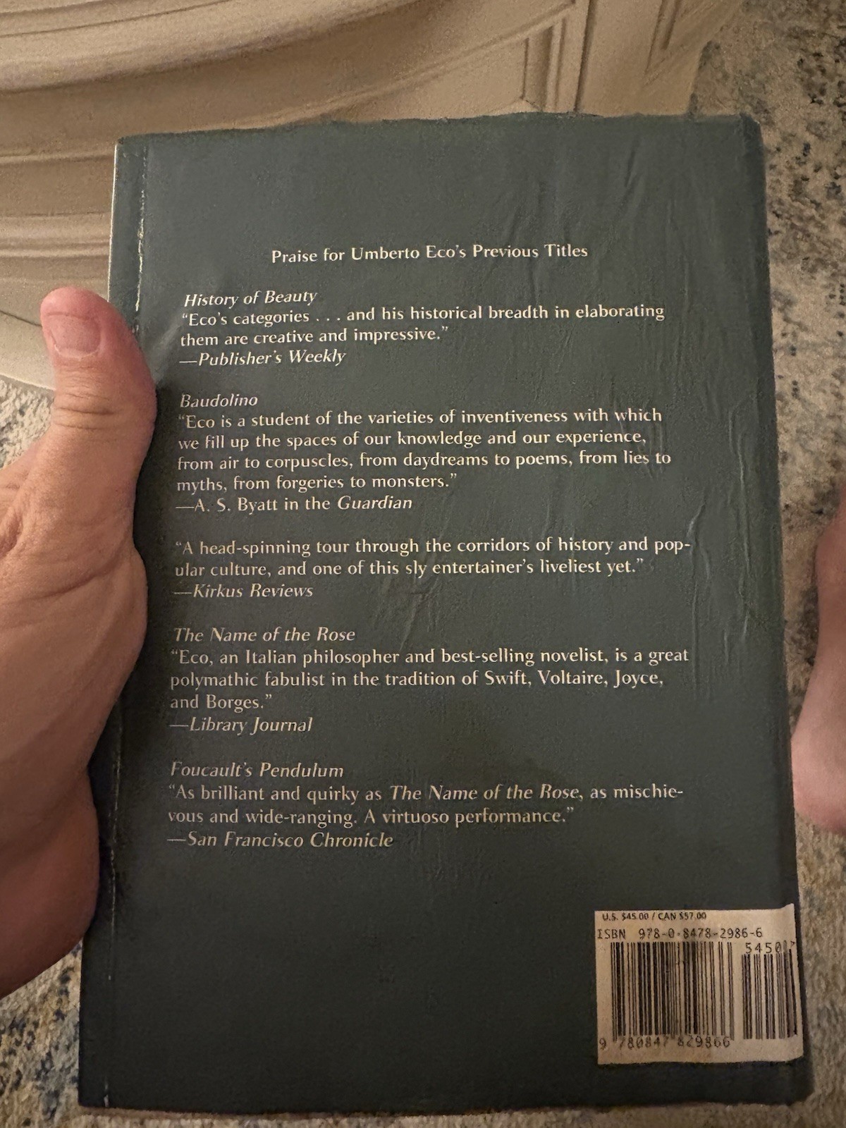 On Ugliness Umberto Eco Hardcover Book Rizzoli – Read Description