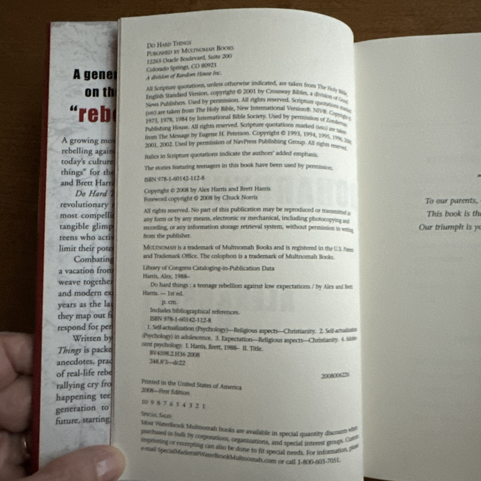 Do Hard Things : A Teenage Rebellion Against Low Expectations by Brett Harris…