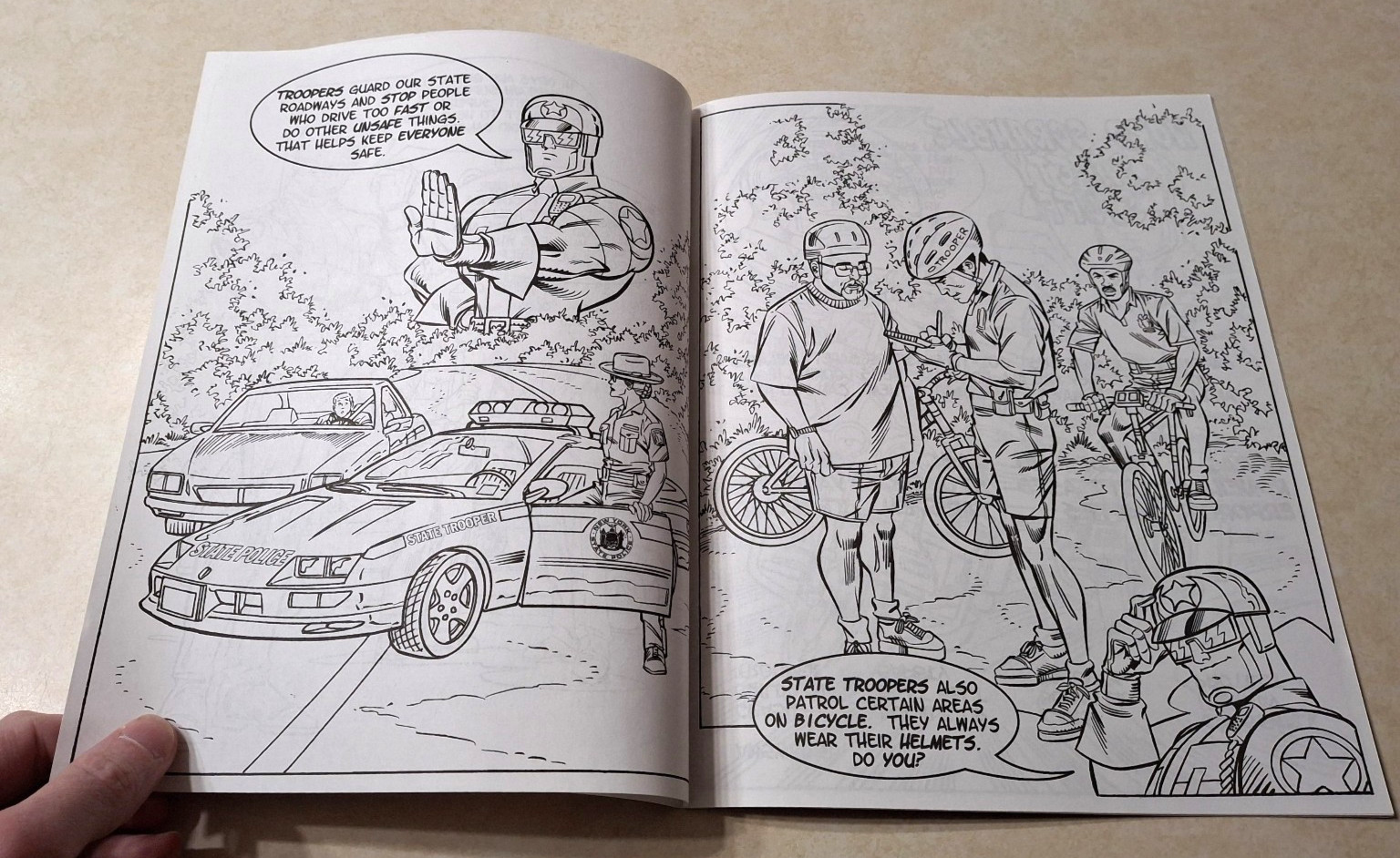 Vintage New York State Police Troopers Coloring Book UNUSED NEW NY Super-Safe