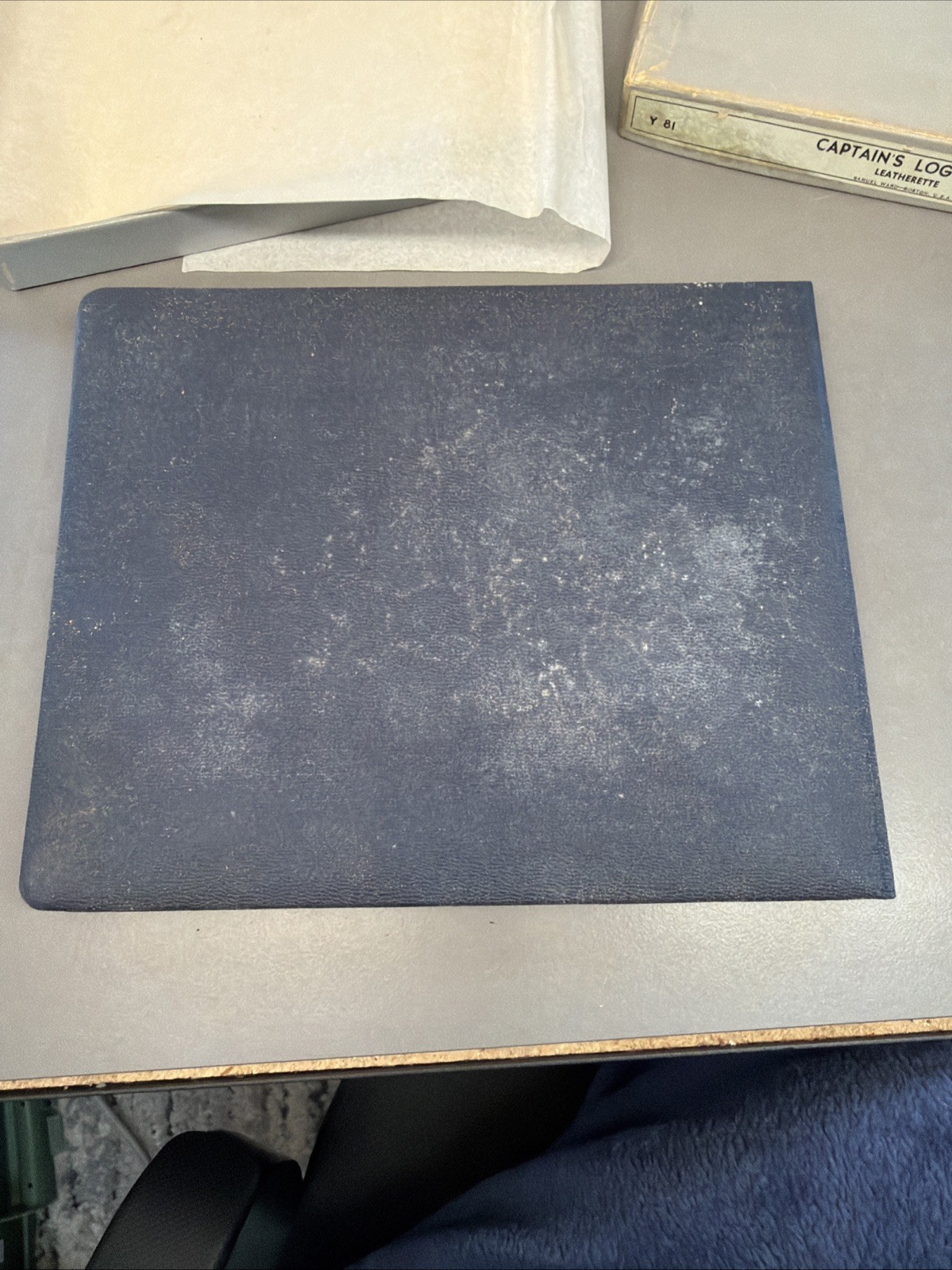 Vtg Yacht Log Book Boating Captains Log Guest Book Leatherette Samuel Ward Bt28