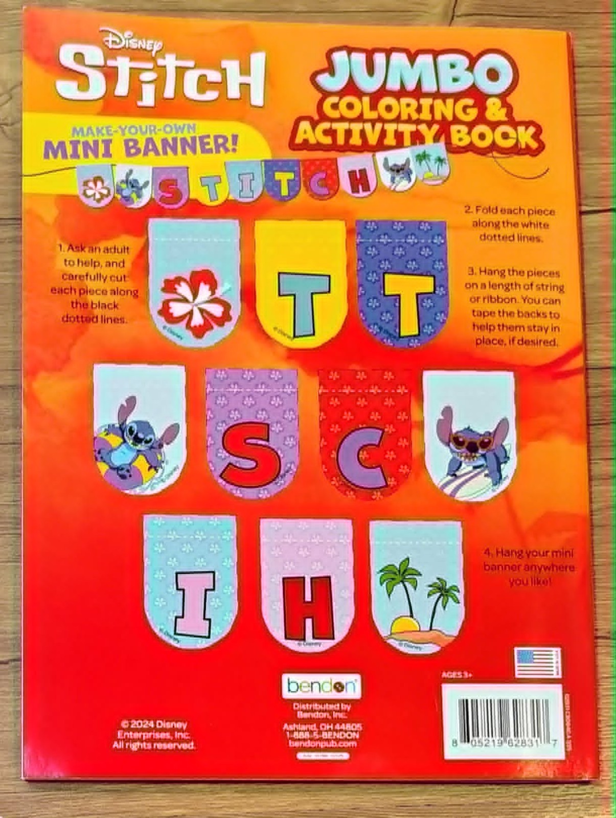 Disney STITCH Jumbo Coloring & Activity Book Lilo Mini Banner