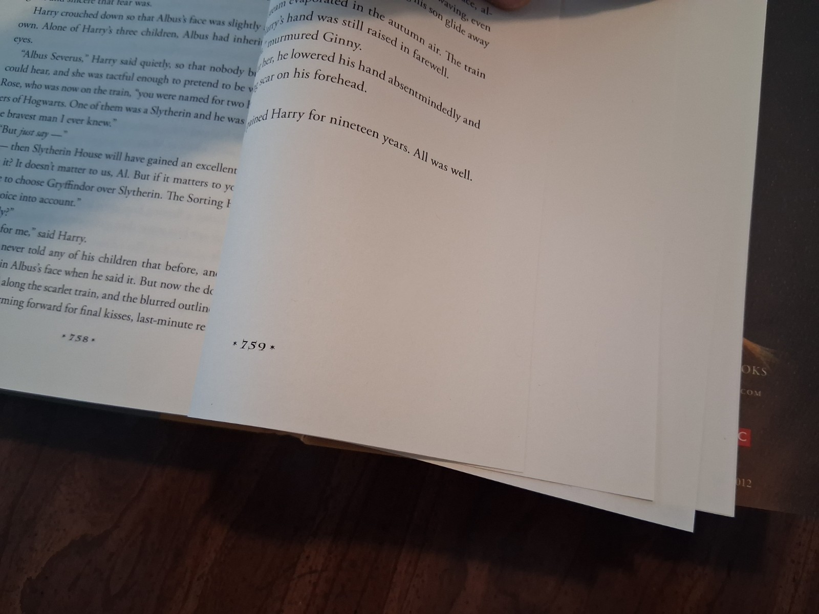 1st Edition 2007 Harry Potter And The Deathly Hallows 759 Page Error Book Rare