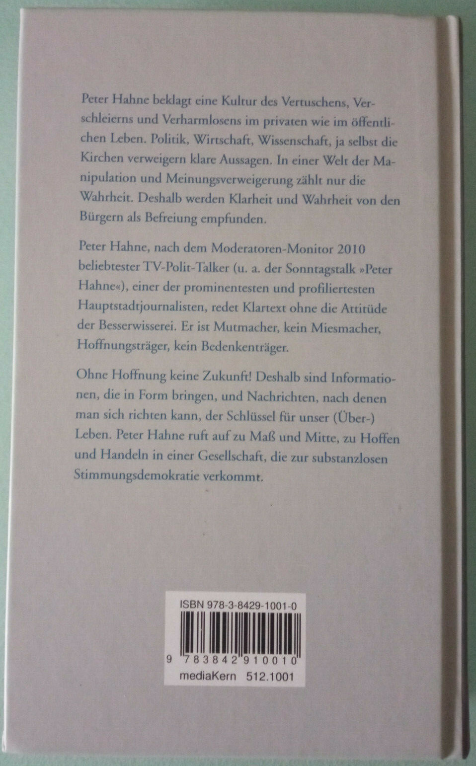 Peter Hahne – Nur die Wahrheit zählt – Gebundene Ausgabe signiert