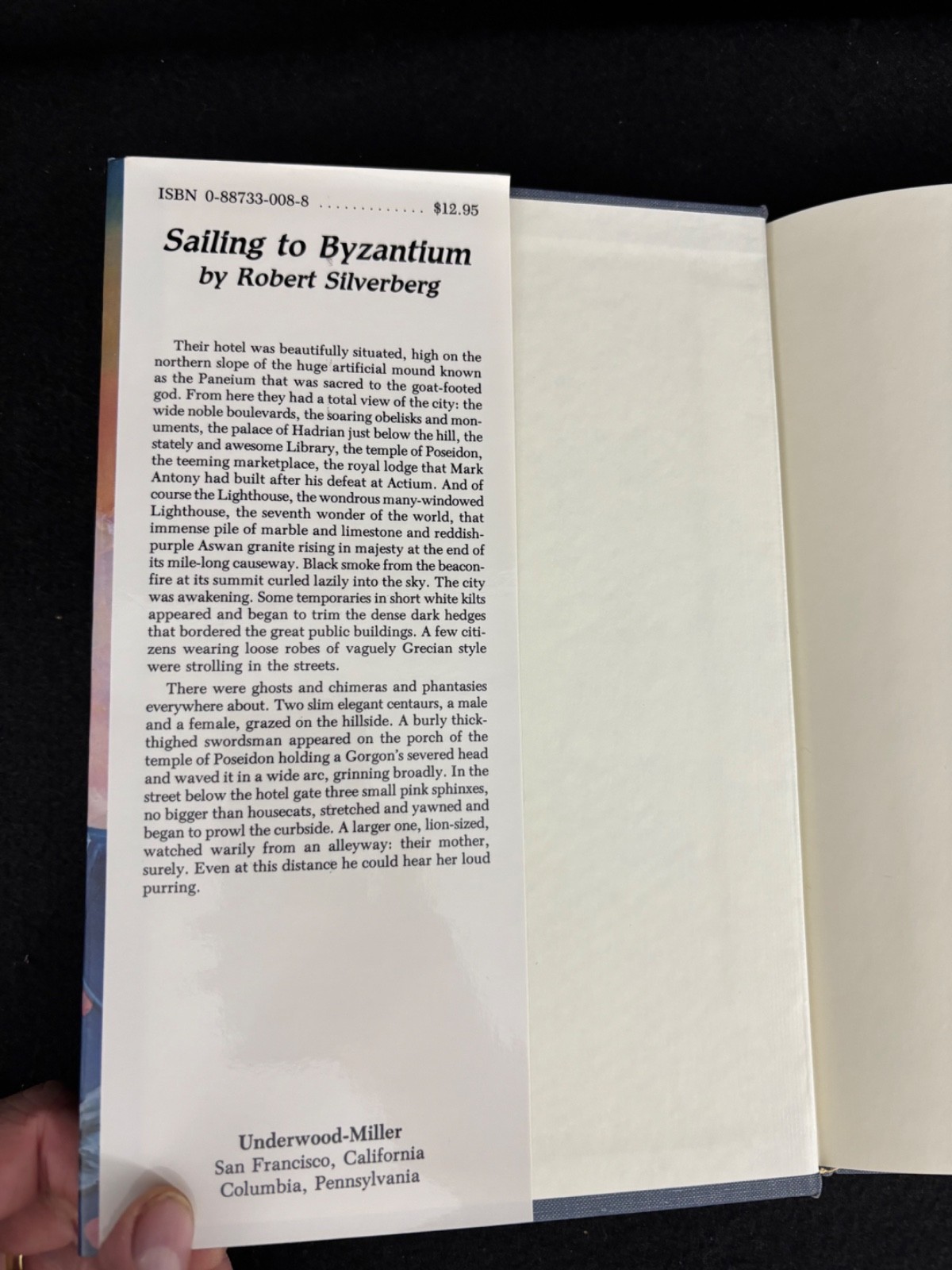 NEW MINT* Sailing to Byzantium by Robert Silverberg 1st Edition HARDCOVER