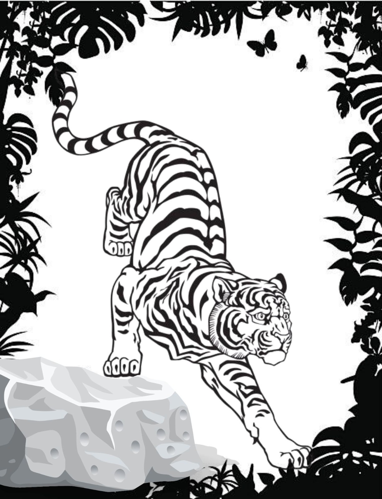 Coloring Book save the Tigers 108 Pages 8.5 x 11 for All Ages Best Tigers book