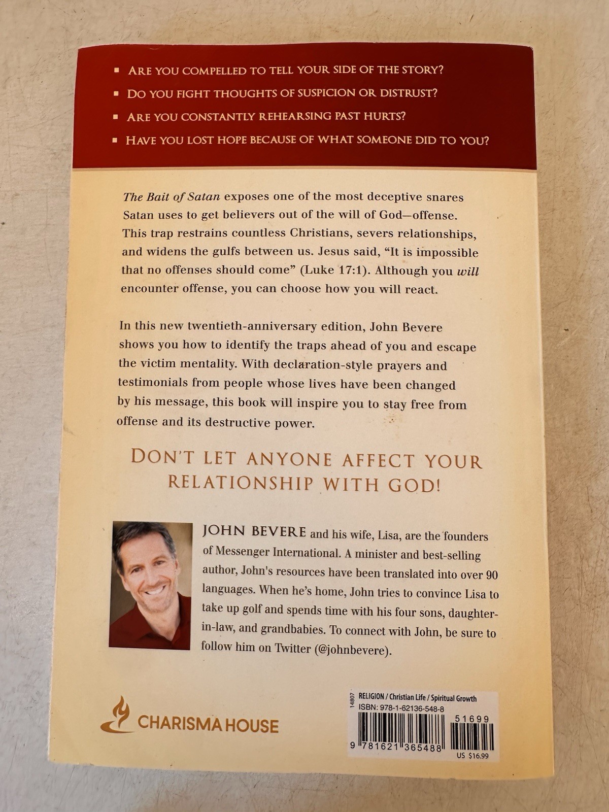 The Bait of Satan by John Bevere