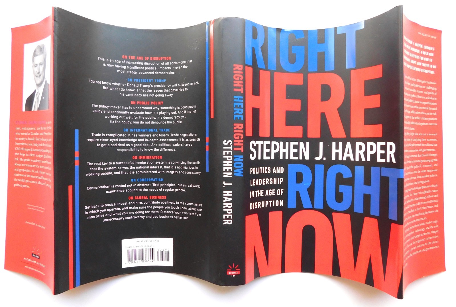 *SIGNED* Canada Prime Minister STEPHEN HARPER 232 pages HC RIGHT HERE RIGHT NOW