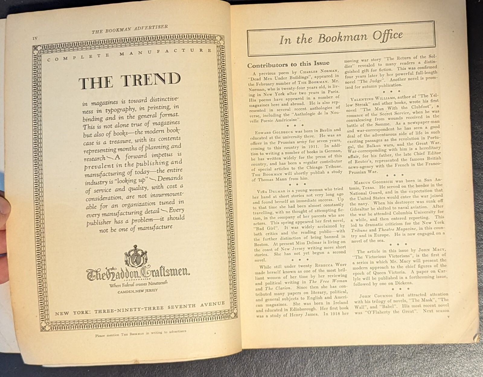 The Bookman Literacy Magazine Lot of 8 – 1921, 1923, 1926, 1928, 1930