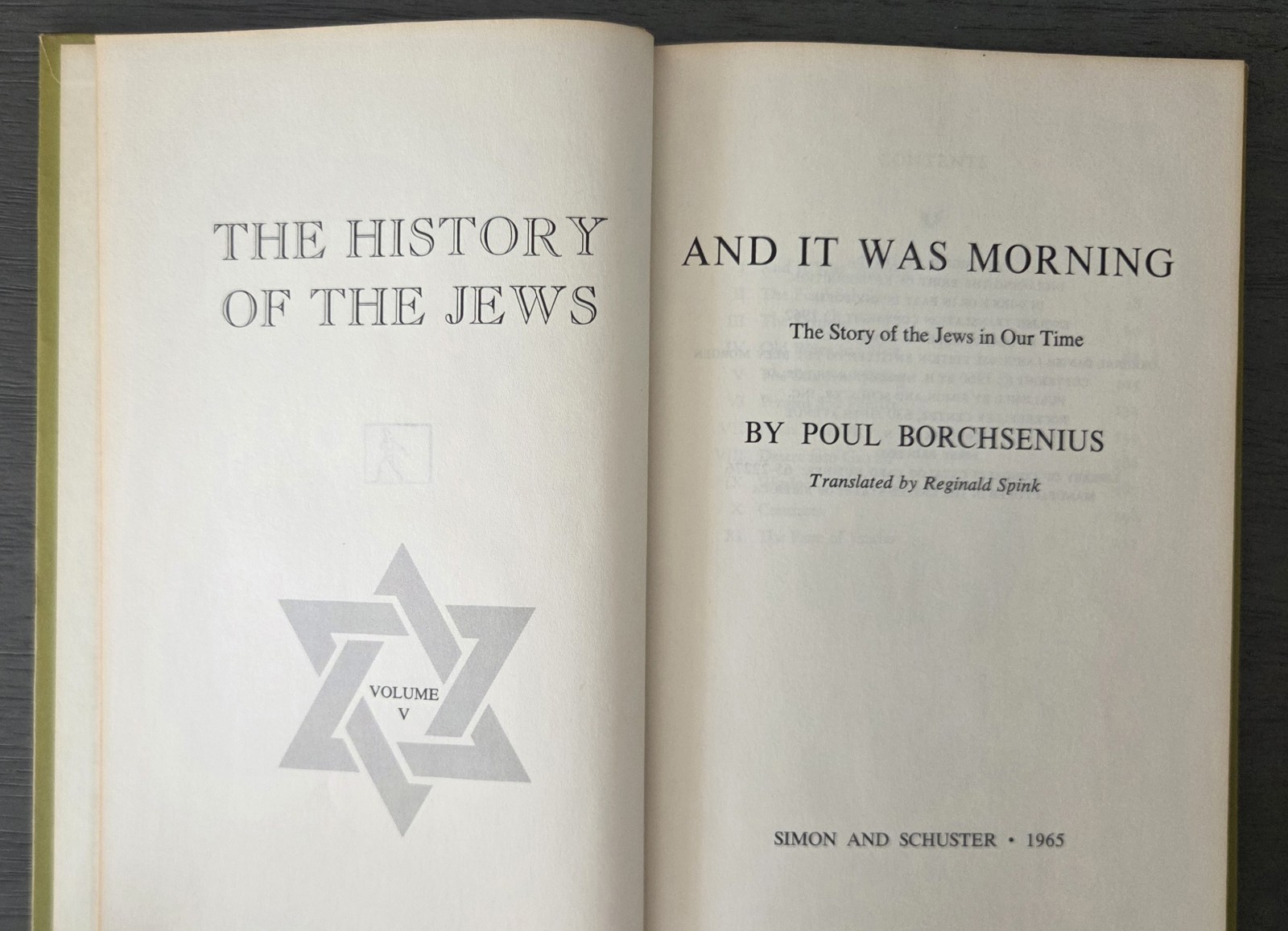 Vintage 1965 „History Of The Jews“ Poul Borchsenius Vols 1-5 1st Edition/Print