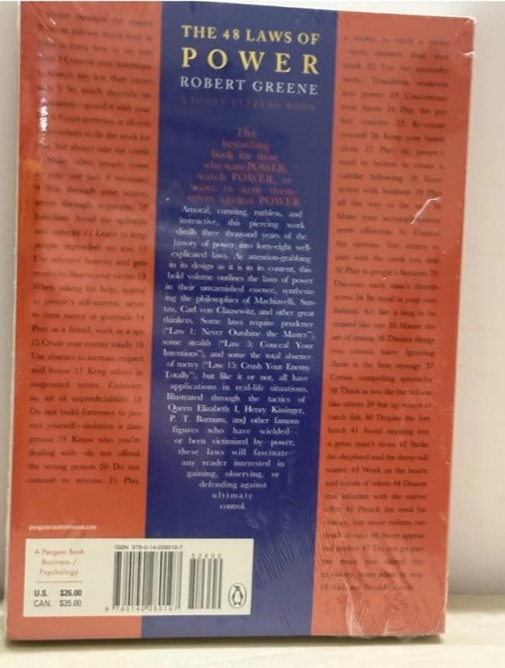 The 48 Laws of Power Robert Greene (Big) USA Stock