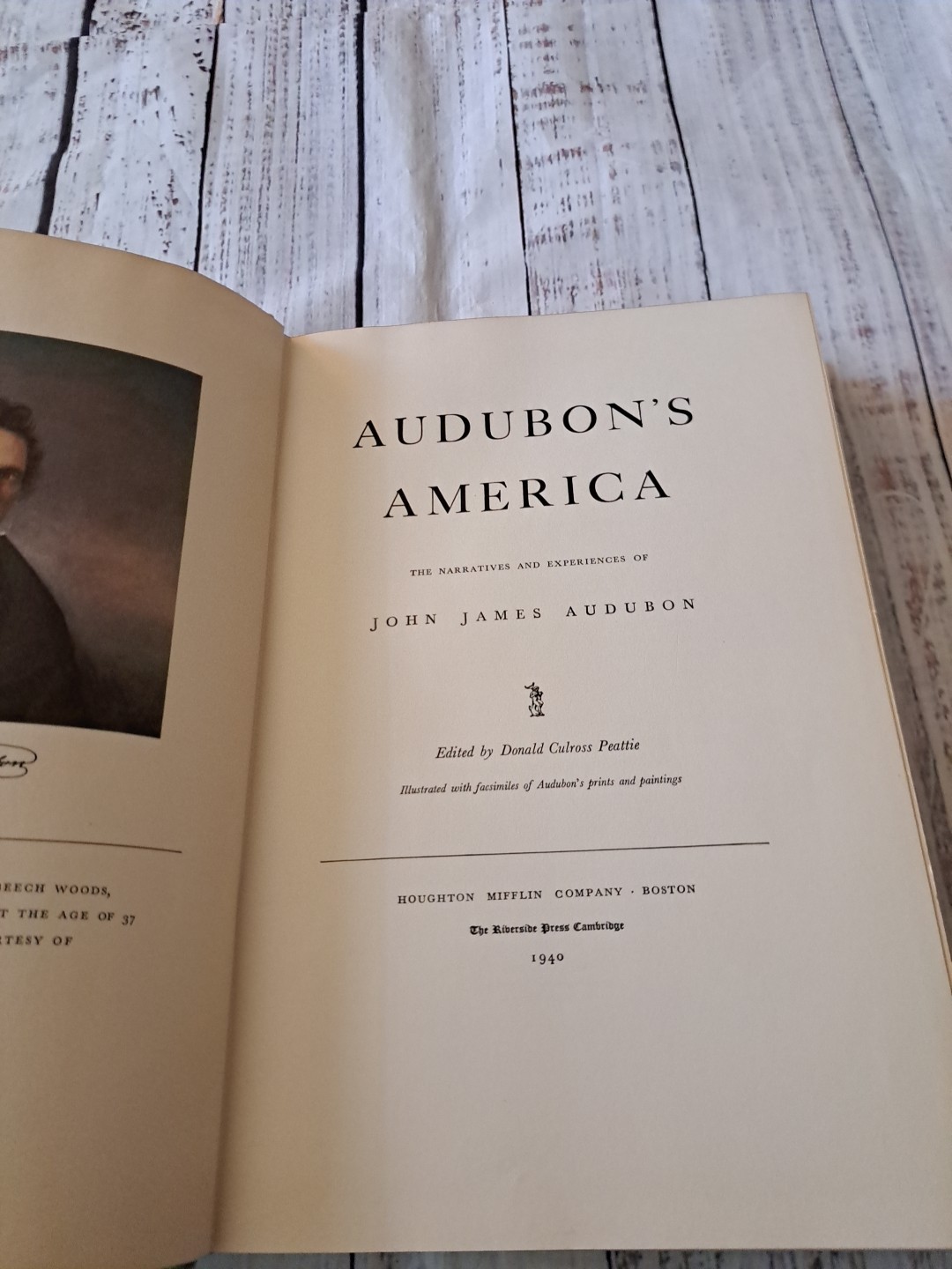 Audubon’s America, Donald Culross Peattie 1940, 328 page HC