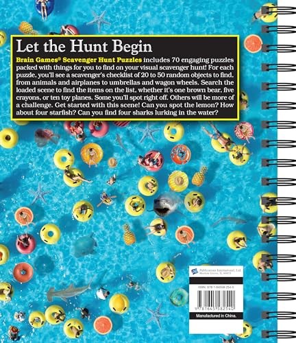 Visual Scavenger Hunt Book 70 Puzzles 160 Pages Spiral Bound Fun Challenges
