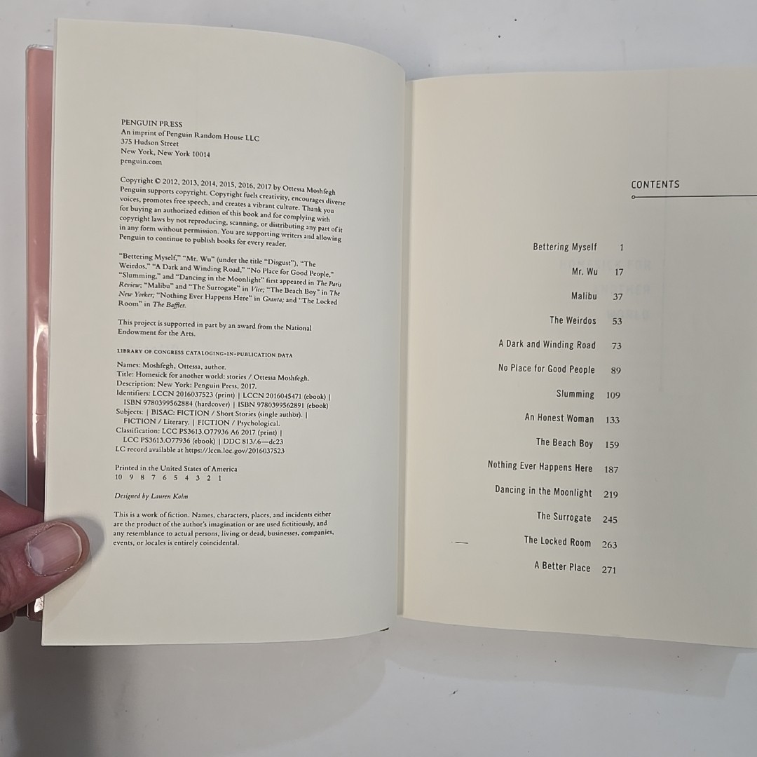 Homesick for Another World: Stories – Hardcover By Moshfegh, Ottessa