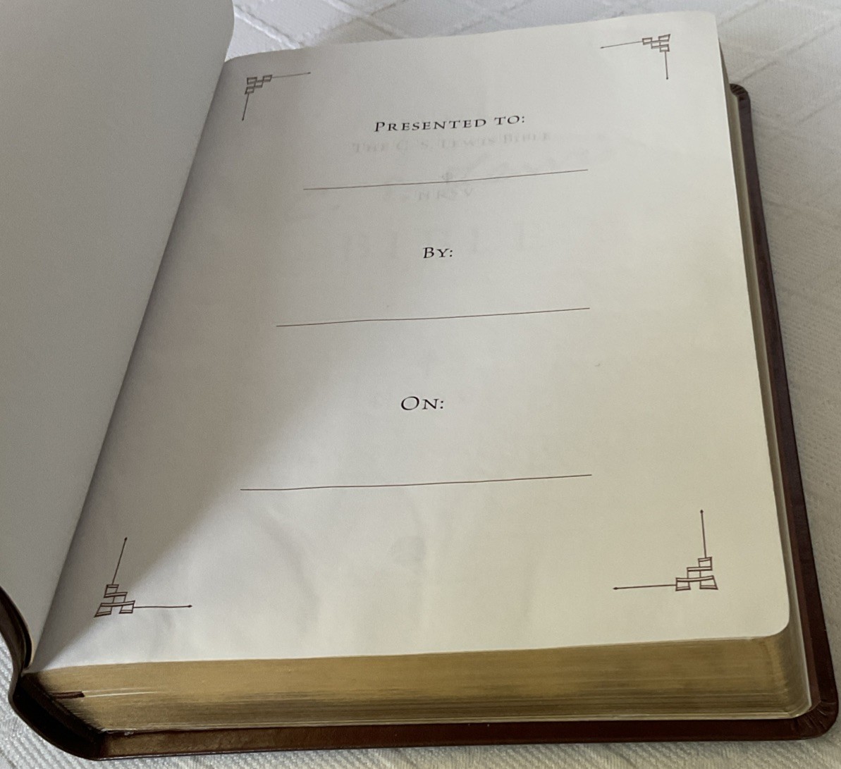 The C. S. Lewis Bible NRSV LEATHER