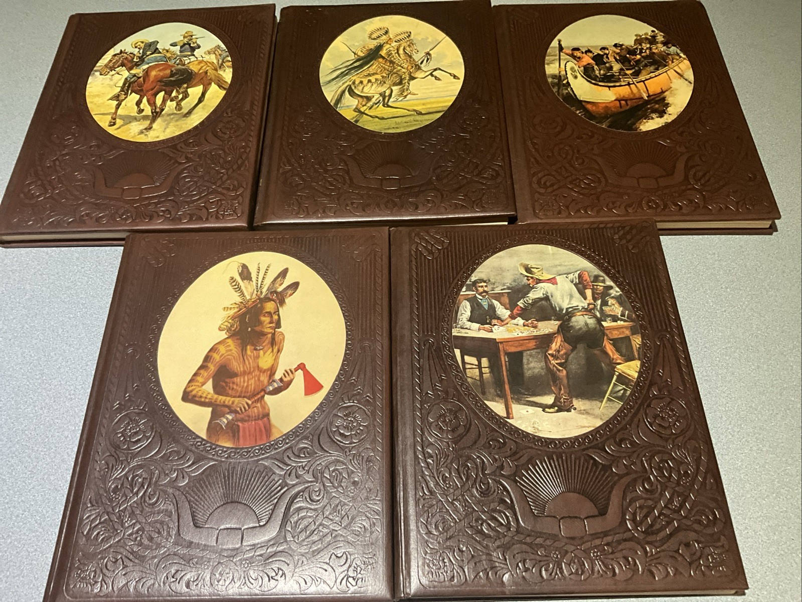 Time Life The Old West Series lot 5 Books Hardcover Leatherette Vtg History