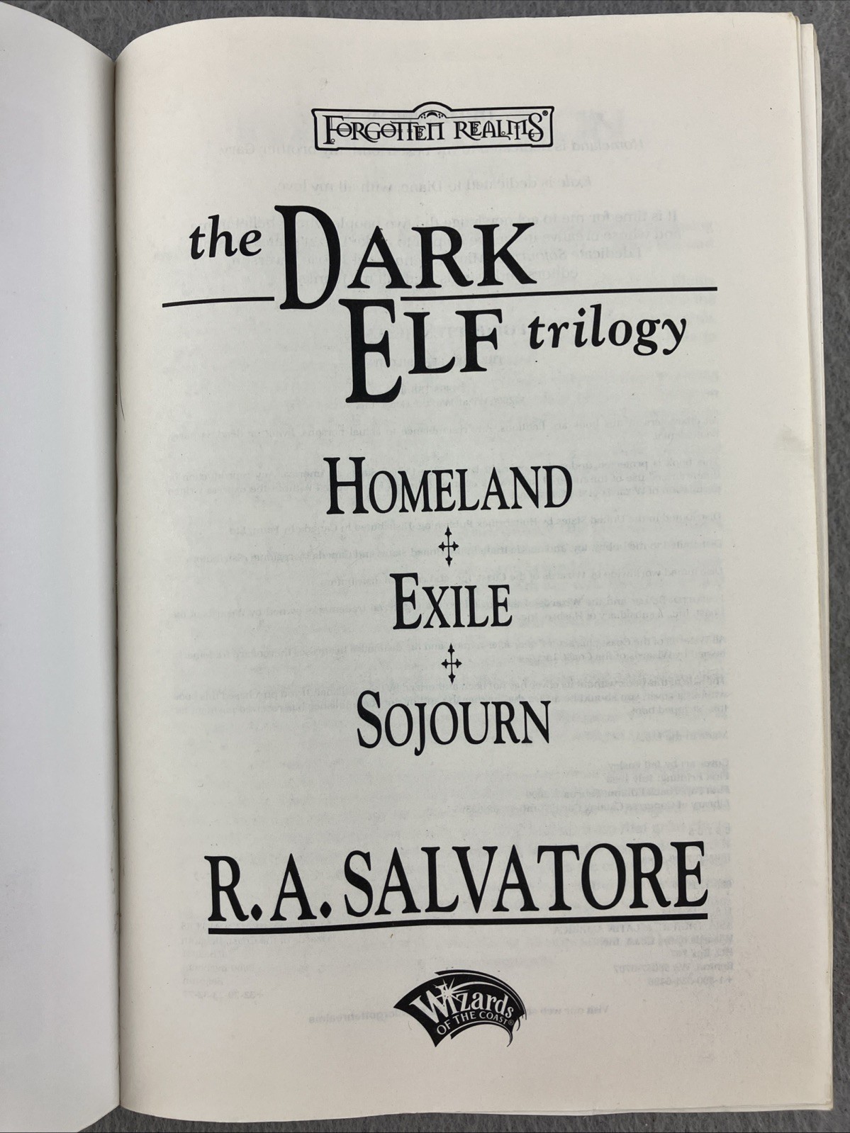 The Dark Elf Trilogy Collector’s Edition by RA Salvatore (2000) Forgotten Realm