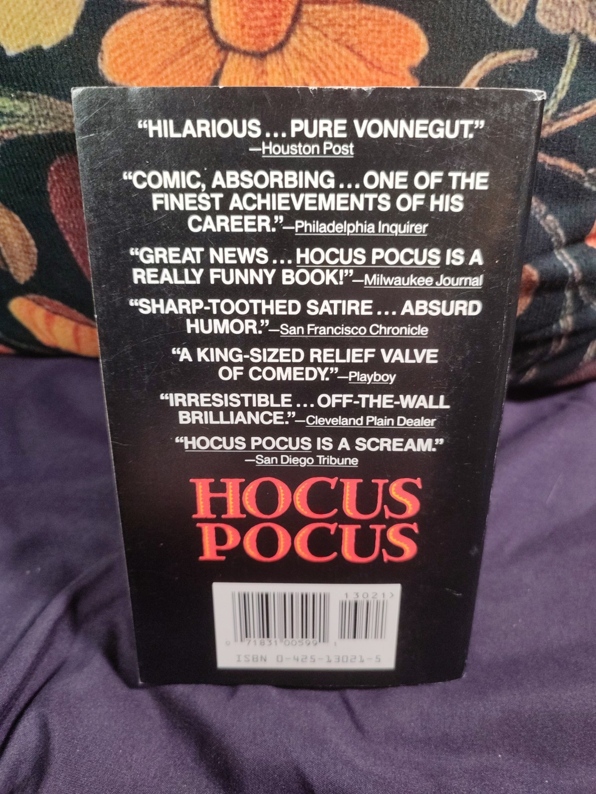 Hocus Pocus By Kurt Vonnegut 1990 NYT Bestseller Comedy Satire Classic