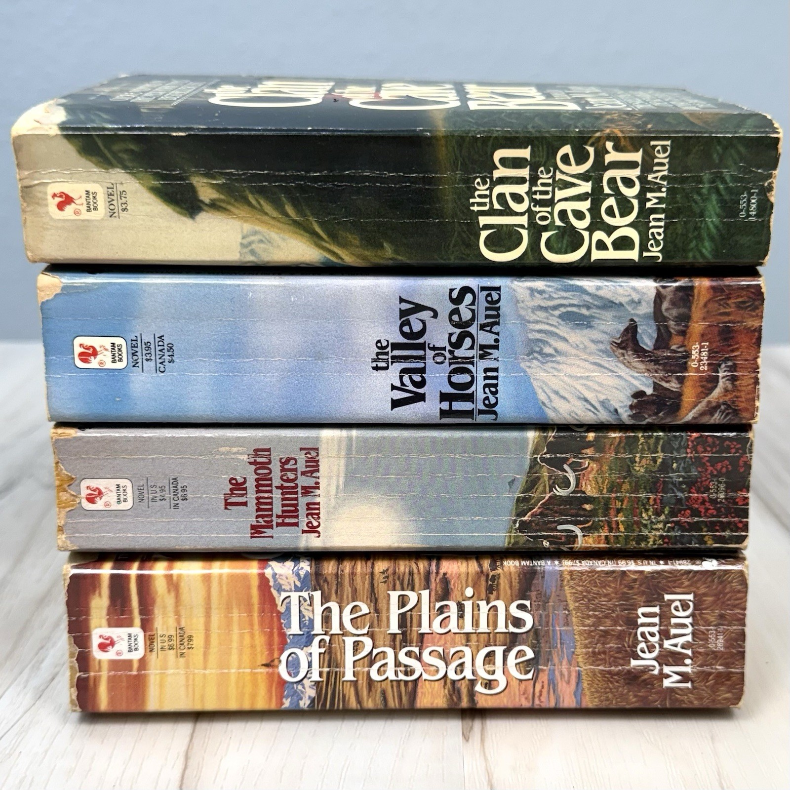 VTG 80s Lot 4 Earth’s Children Series Paperback Books by Jean M Auel Bantam