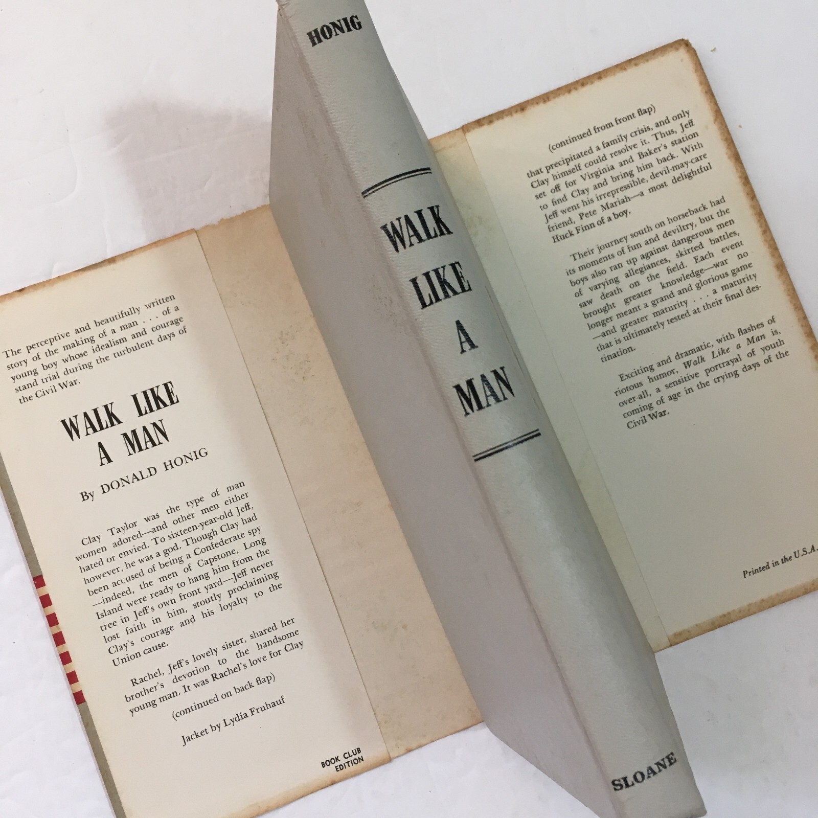 Civil War: Walk Like A Man by Donald Honig 1961 First Edition/Hardcover DJ
