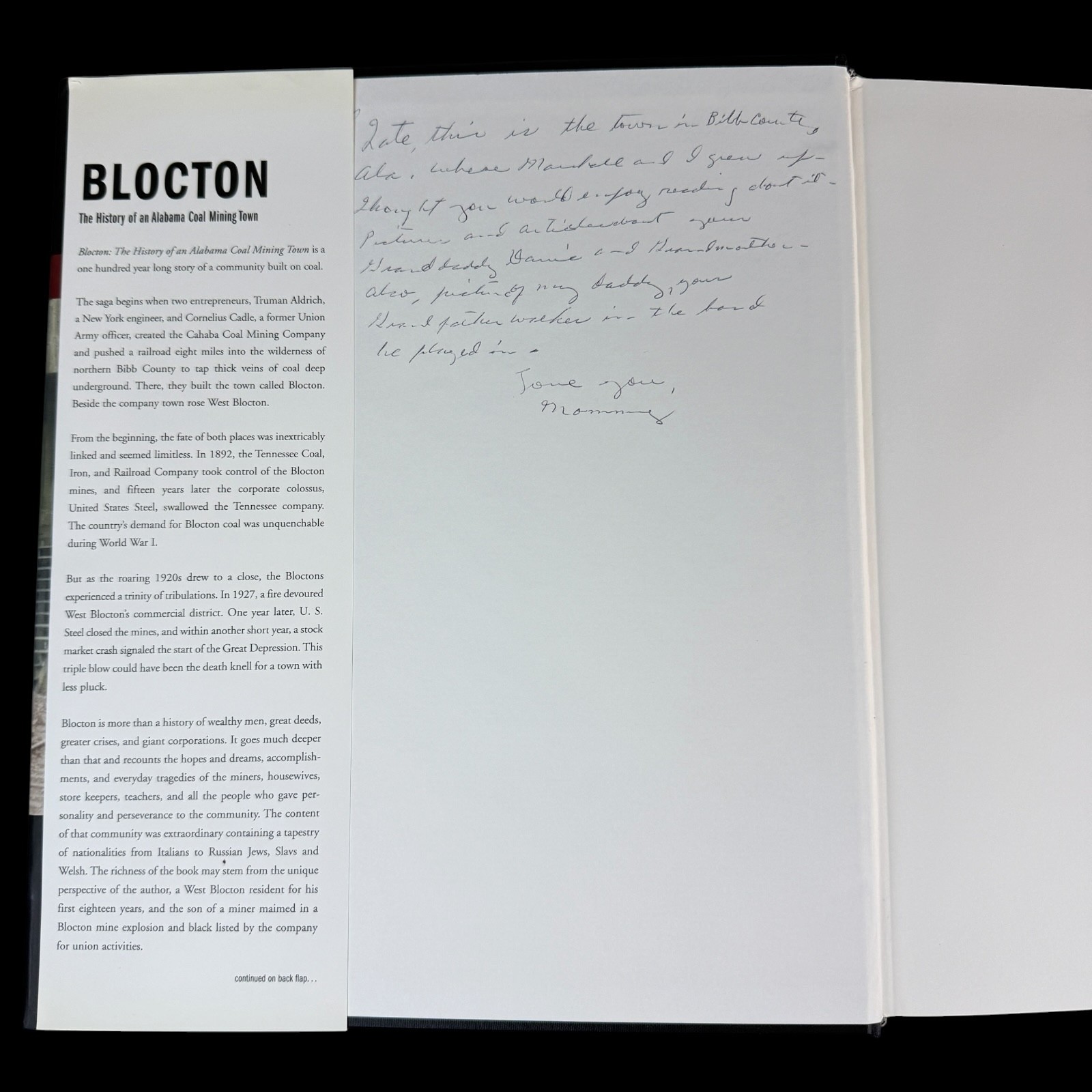 Blocton History of an Alabama Coal Mining Town Charles Edwards Adams Hardcover