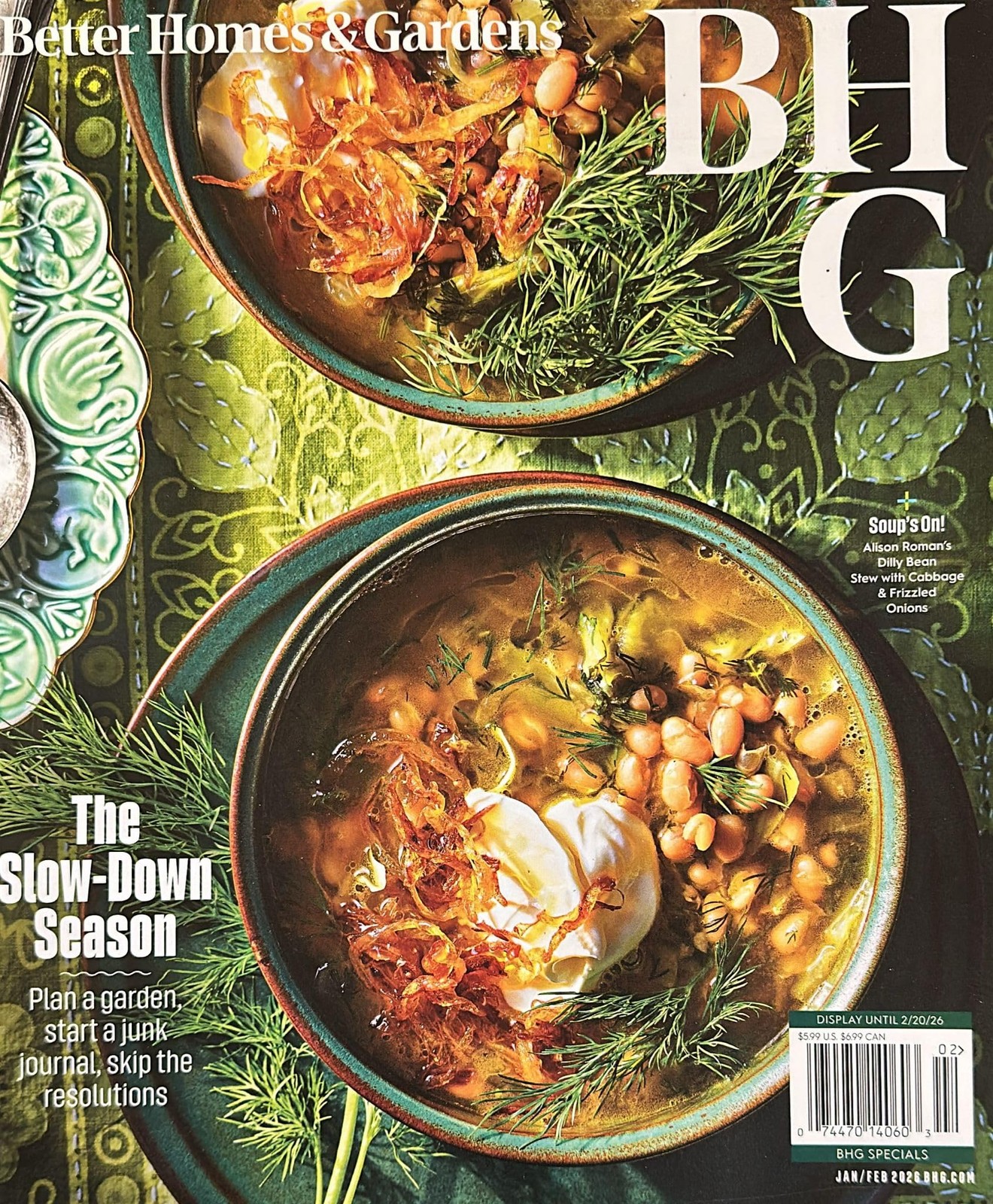 Better Homes & Gardens Magazine January February 2026 Alison Roman’S Dilly B…