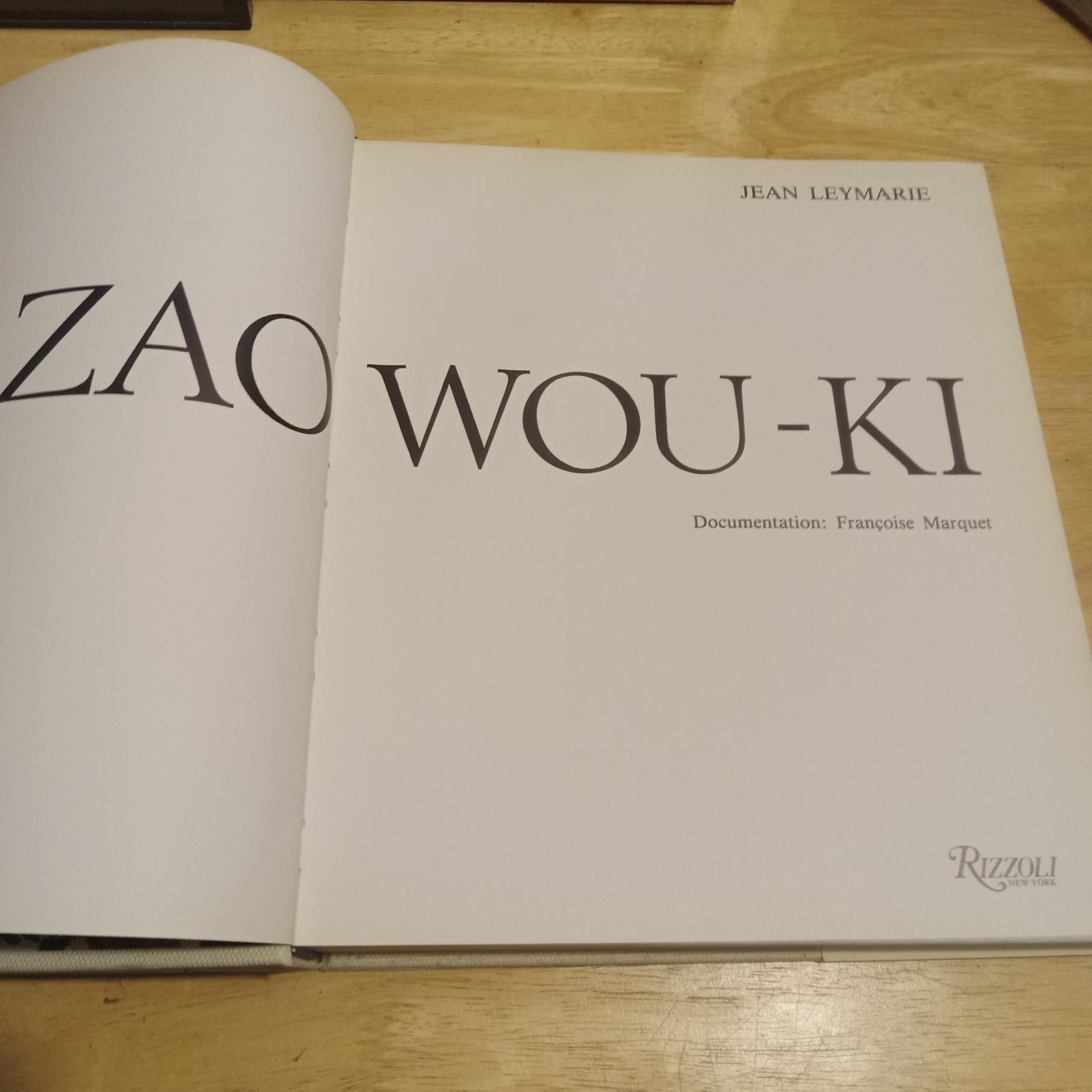 Jean Leymarie Zao Wou-Ki 1979 Rizzoli International Oversize Folio HC DJ VG+ VG+