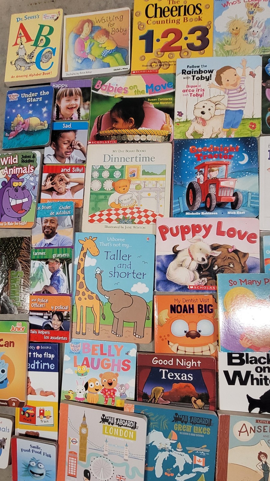 Huge Lot Of 80 Board Books for Children’s/ Toddler Babies/Preschool/Daycare