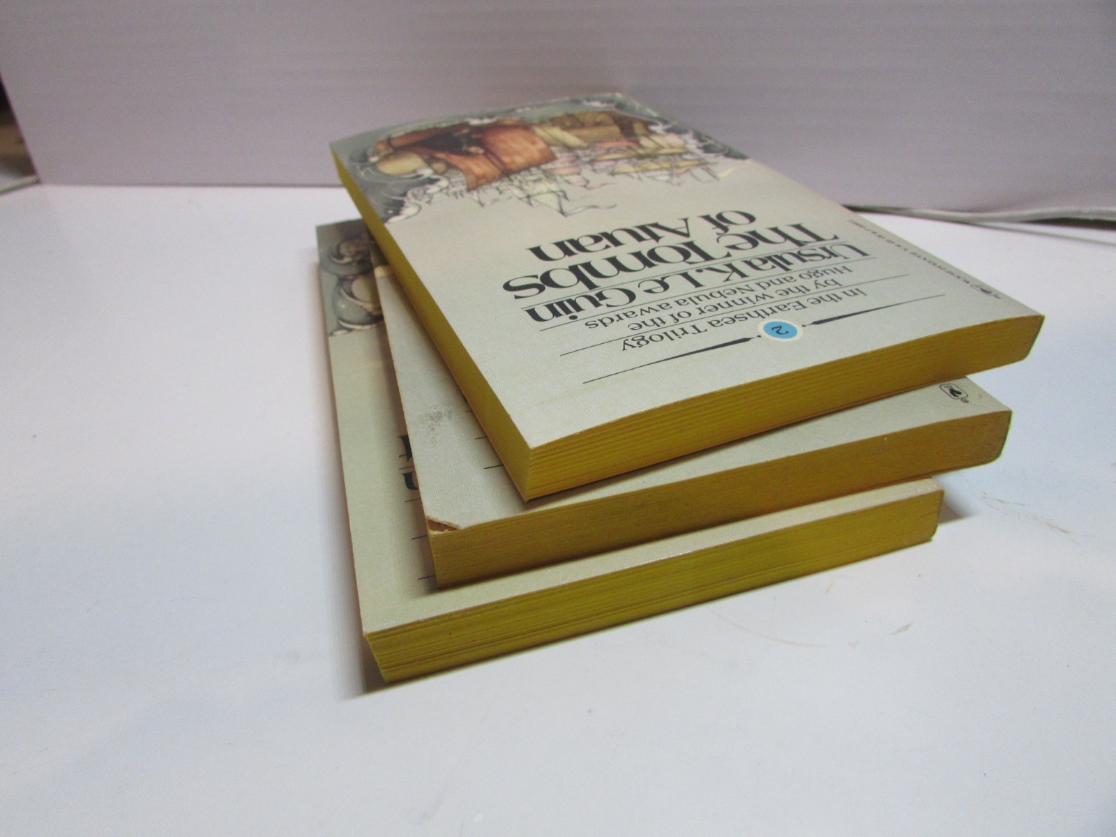The Earthsea Trilogy by Ursula K Le Guin Paperback Books Bantam Edition 1977-78
