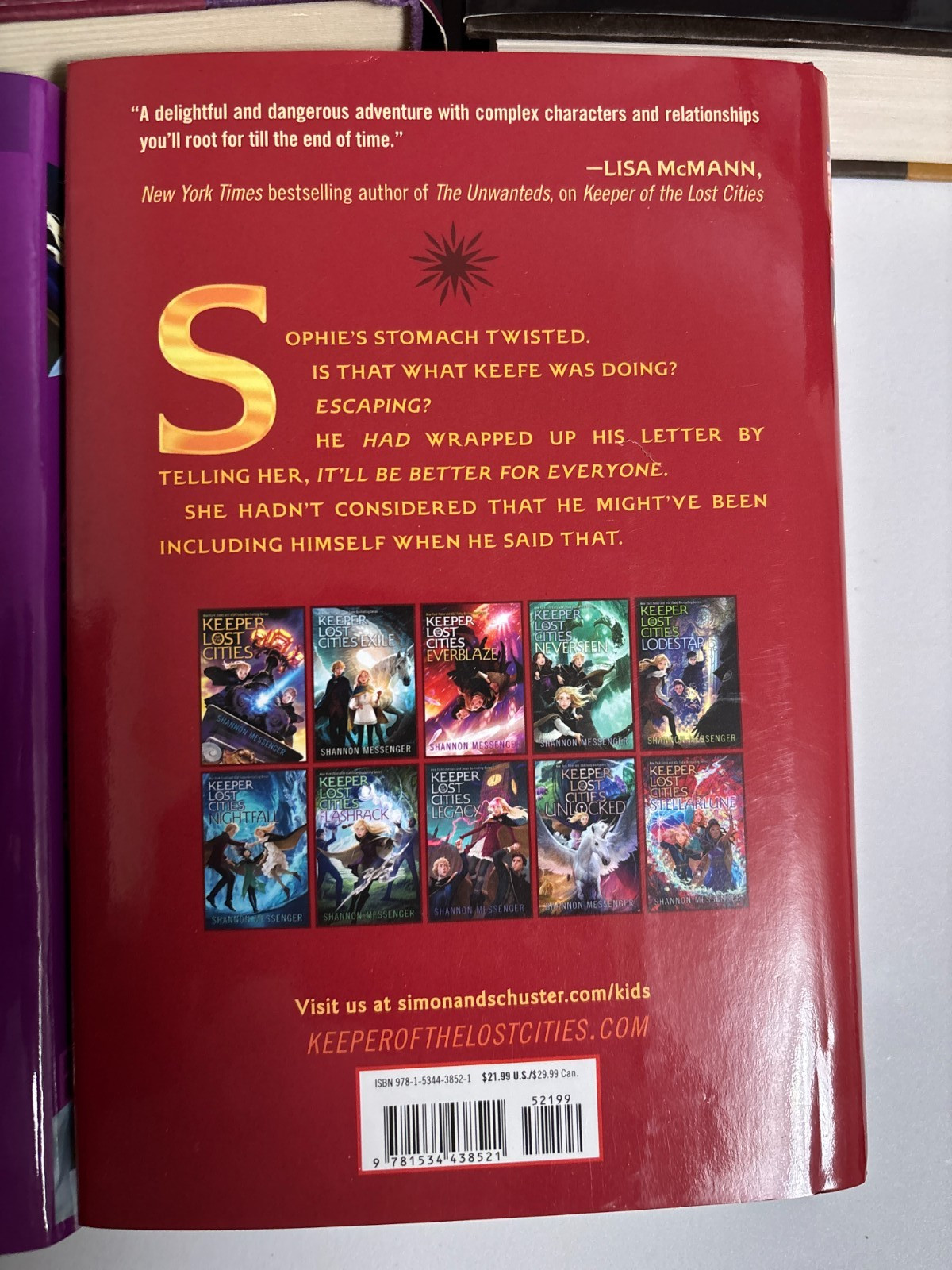 Keeper of the Lost Cities Book Lot 1-9 (Incl 8.5) Shannon Messenger HB PB