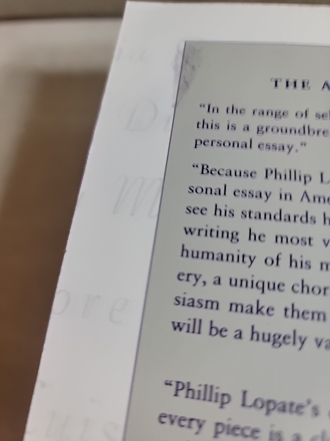 Art of the Personal Essay, The by Lopate, Phillip