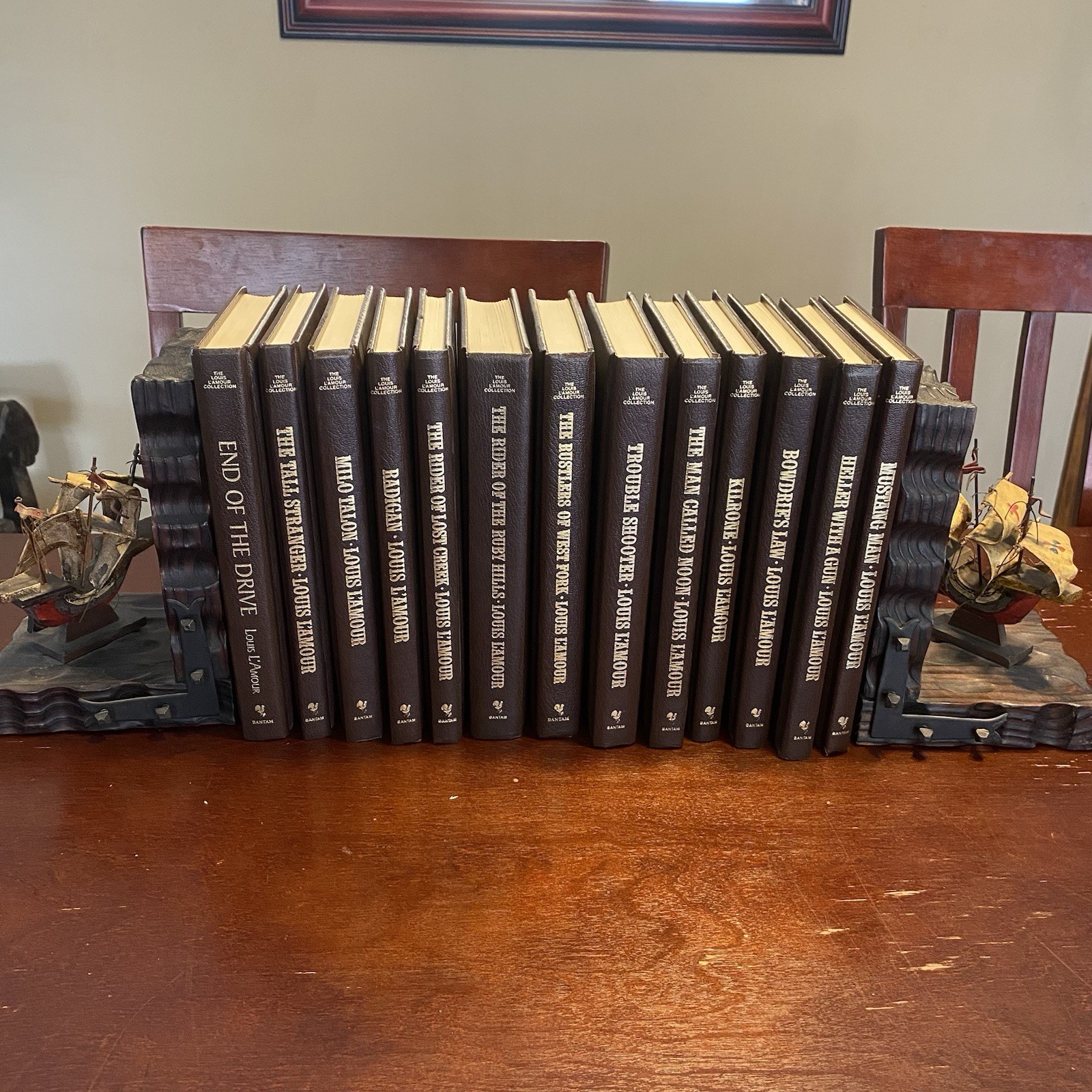 Louis L’Amour Collection 13 Bantam Leatherette HC Western Adventure Lot