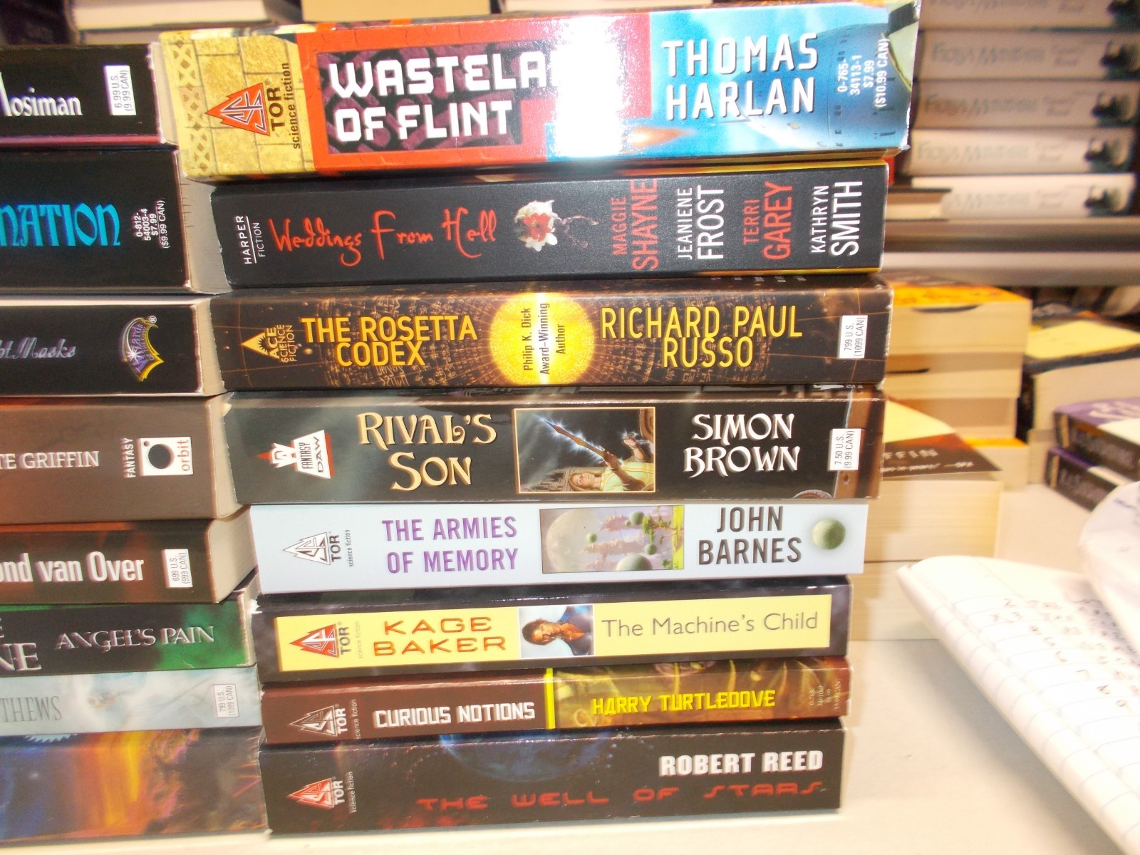 25 New Paperback Science Fiction & Fantasy Remainder Books Lot #1