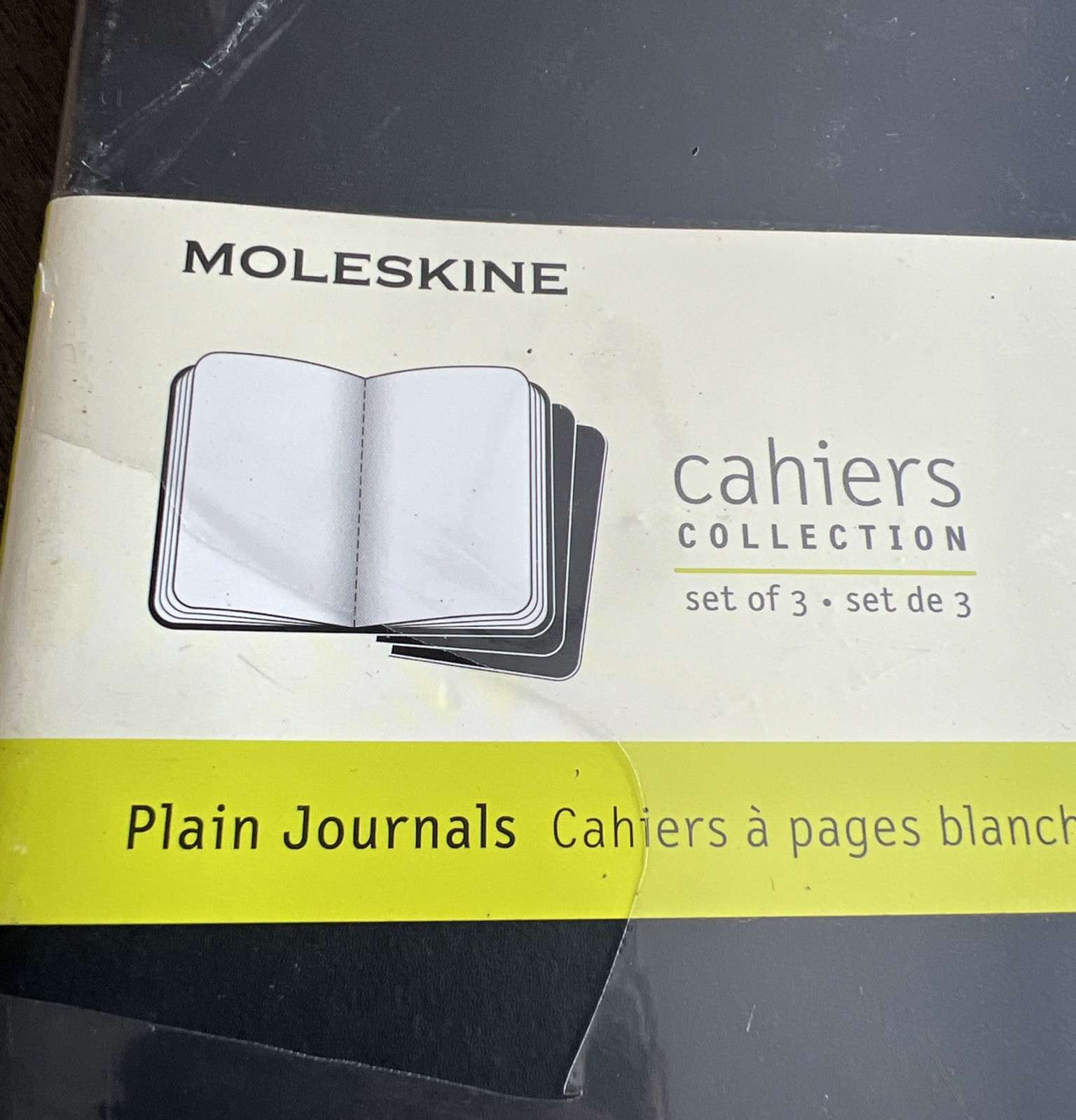 Moleskine Cahier~1 Set of 3 Plain Journals 120 Pages 7.5×9.75″ Stitched Binding