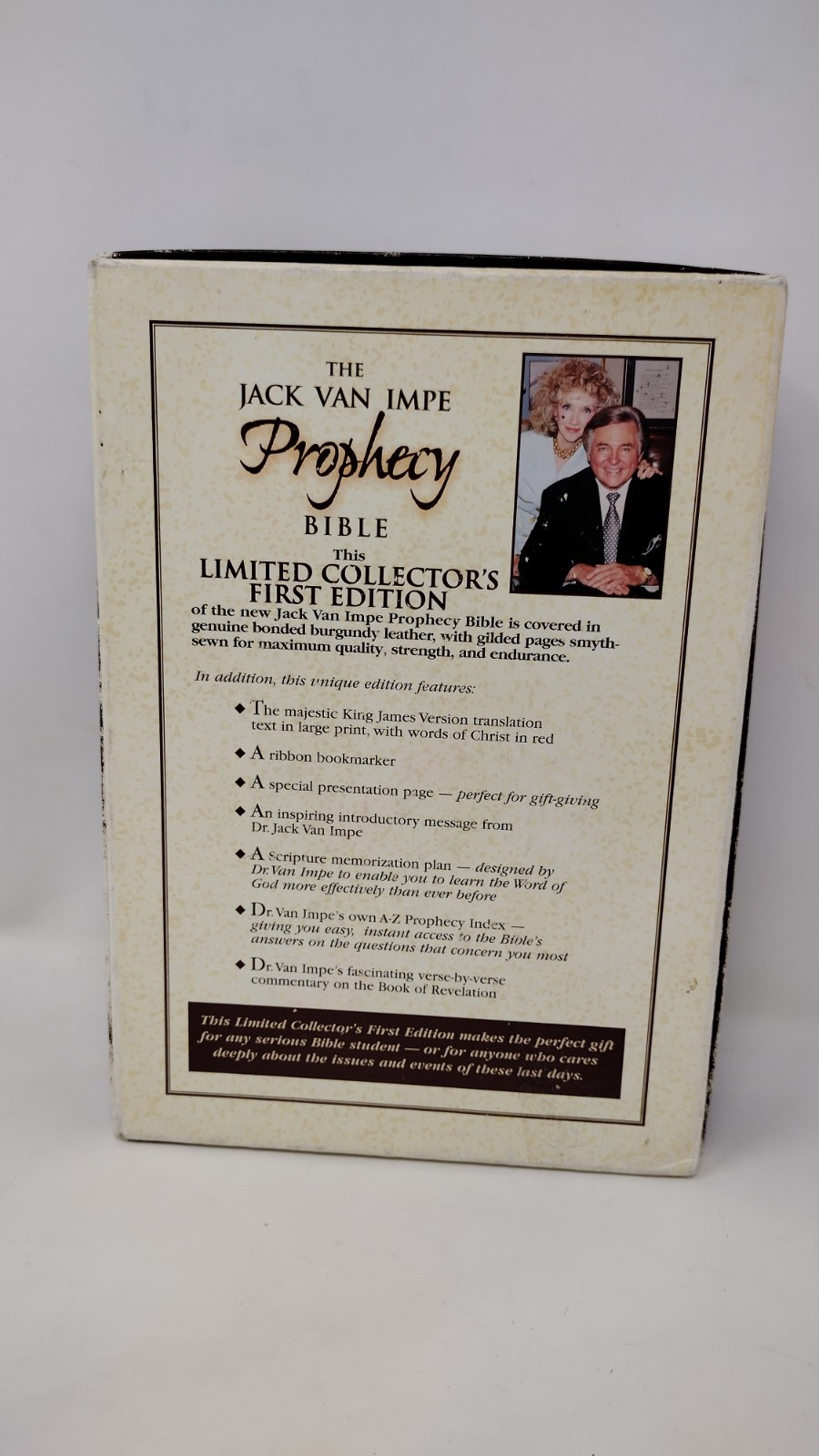 The Jack Van Impe Prophecy Bible Leather Limited Special Edition KJV RED Jesus