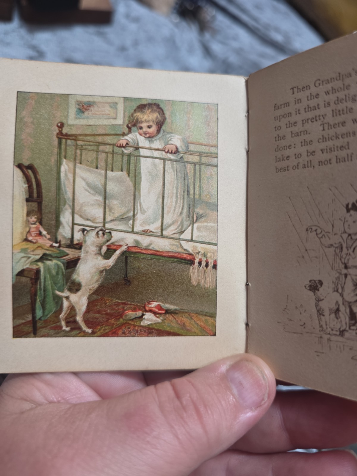 „Like Grandpa“ 1886 by Ernest Nister Mini Book