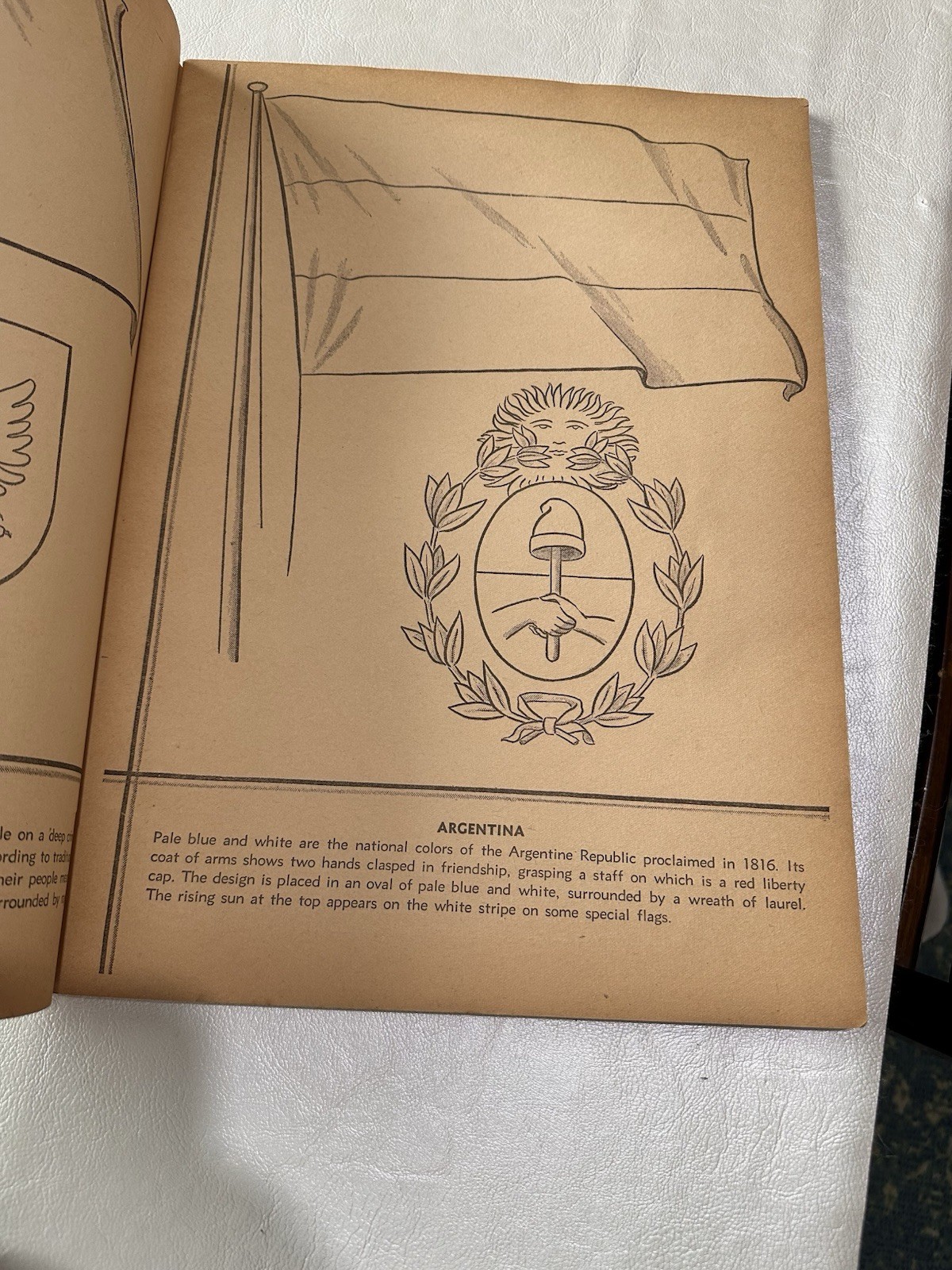 Vintage National Flags Coloring Book 48 Pages