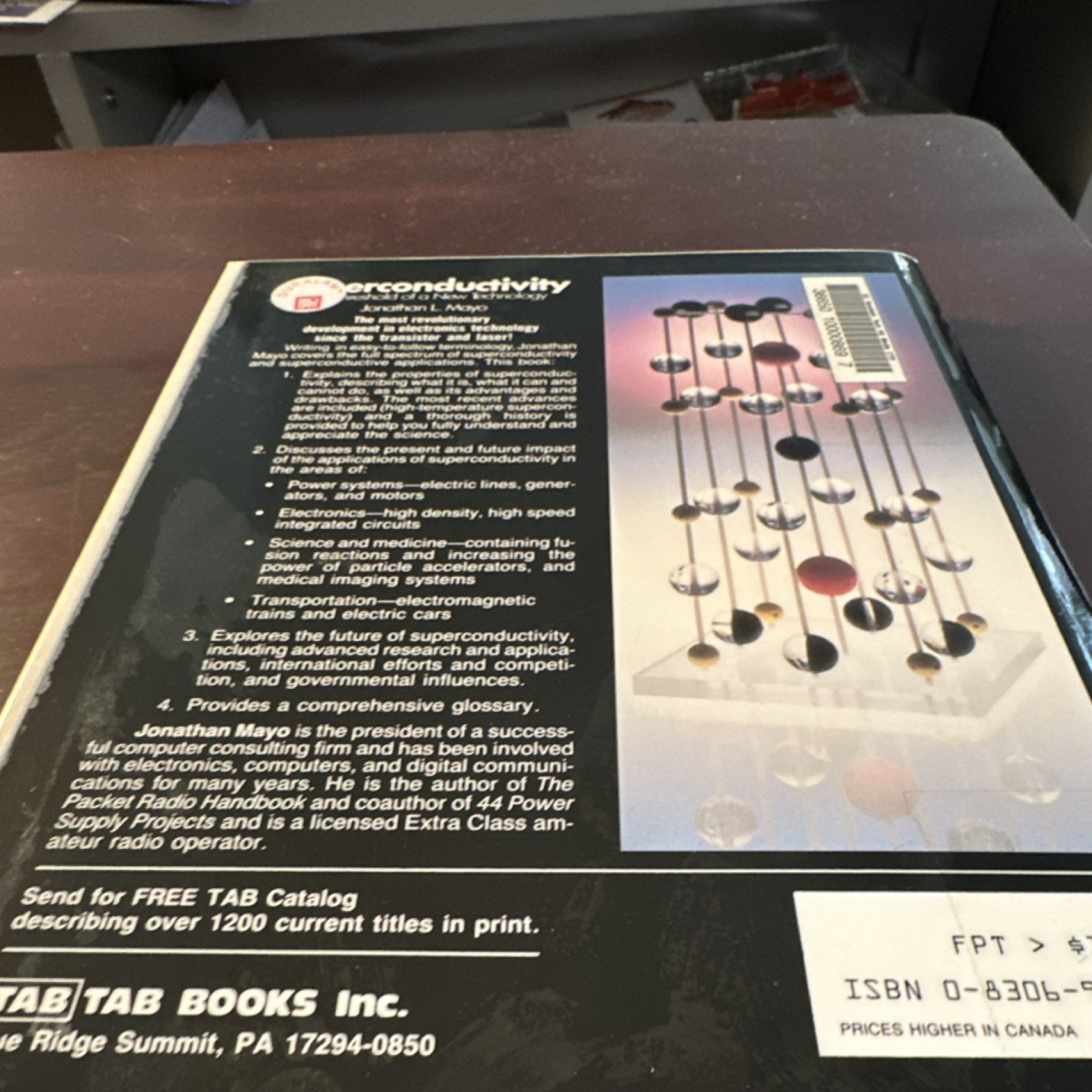 TAB BOOKS Inc. Superconductivity Jonathan L. Mayo Paperback First Edition 1988