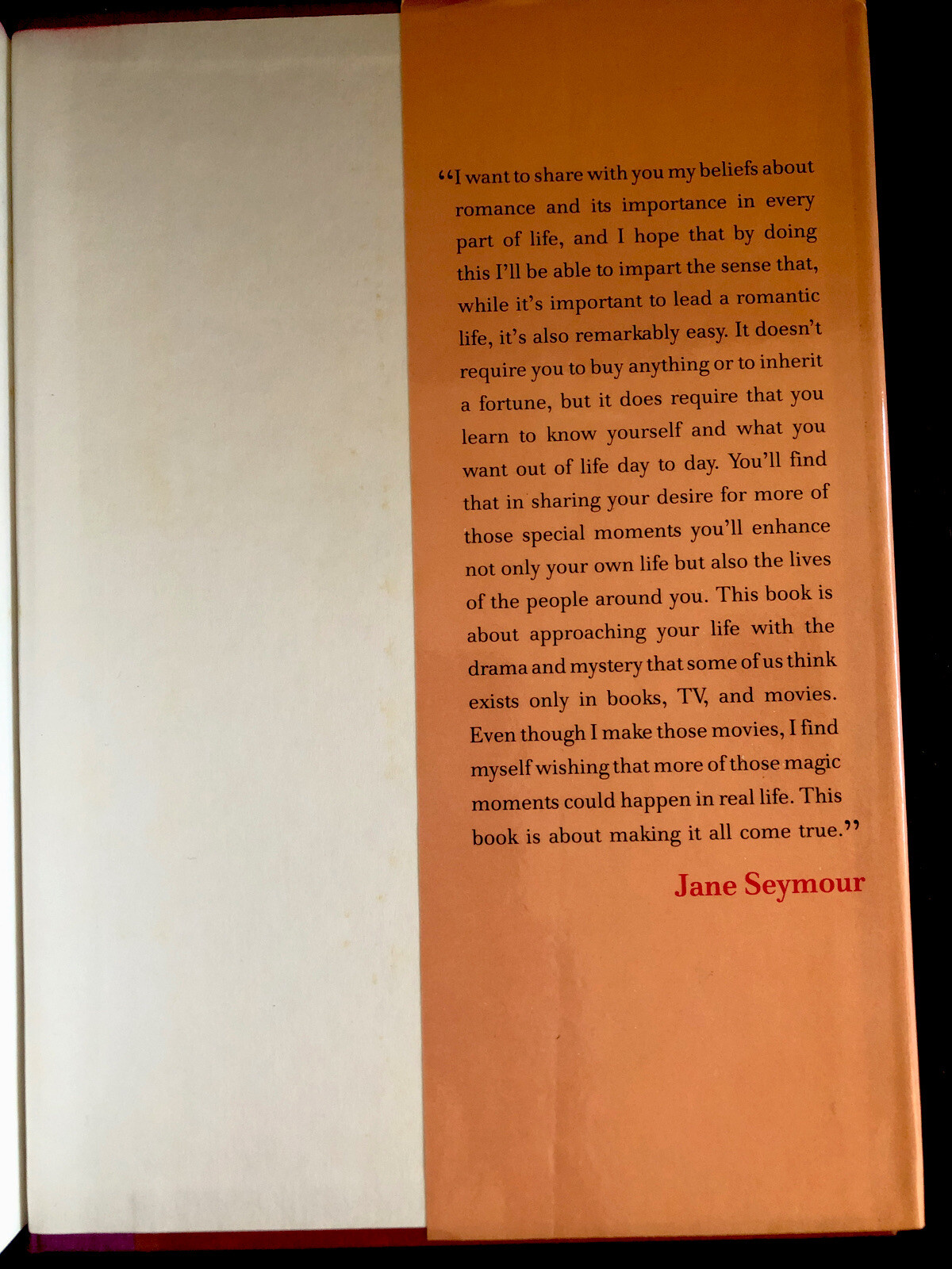 Jane Seymour’s Guide to Romantic Living 1st Edition 1986