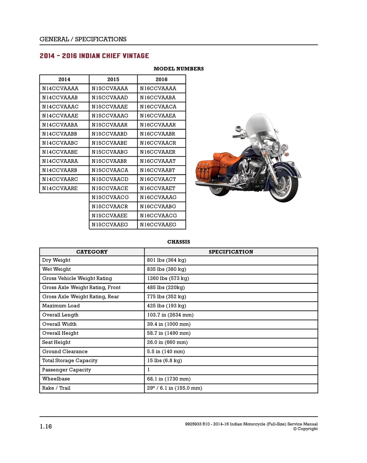 INDIAN Full Size Motorcycle Service Manual 2014-2016, SPIRAL FIXED, TOUGH FRONT