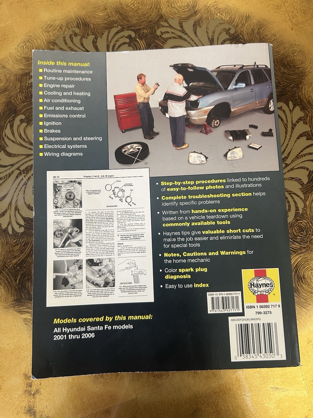 Haynes Repair Manual Hyundai Santa Fe 2001-2009 All Models 43050